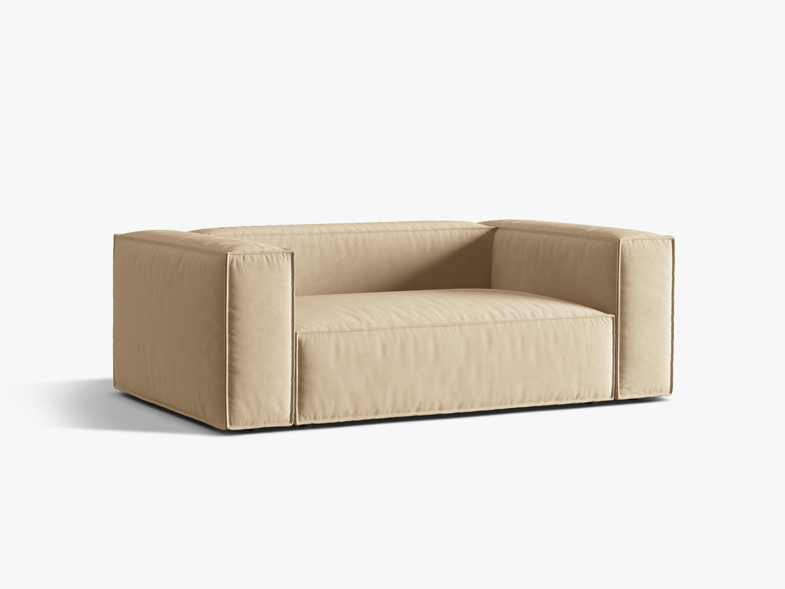 Micadoni Sofa Nuria 2-Sitzer Samt Nude