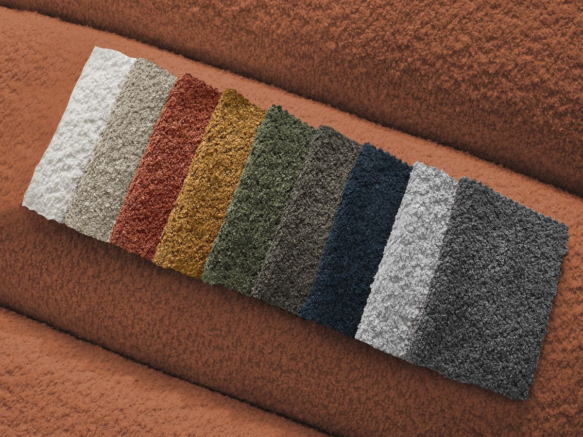 Bobochic Annecy Méridienne-Modul Bouclé-Stoff Orange Ecke links