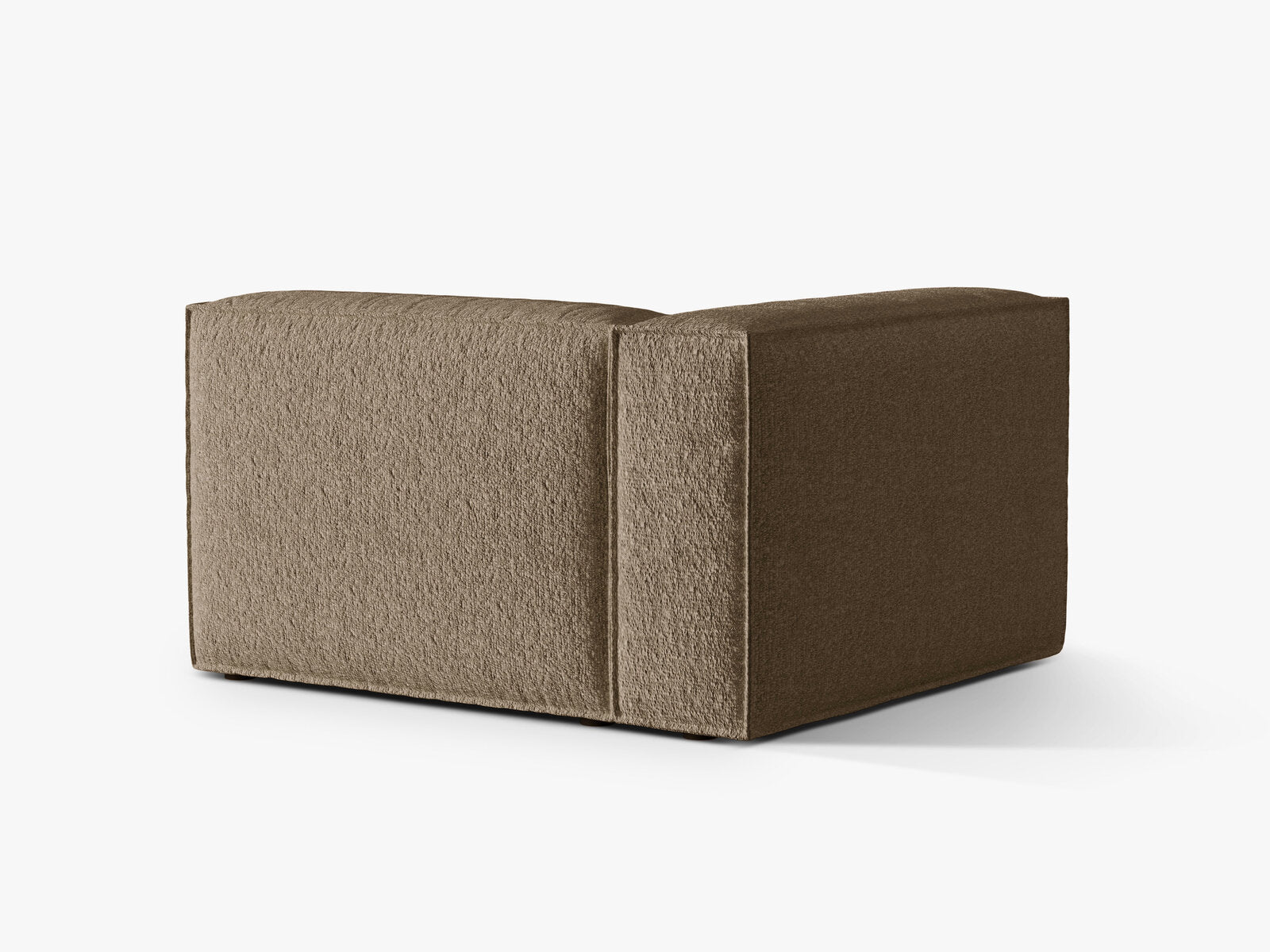 Micadoni Eckmodul Groß Nuria 1-Sitzer Links Boucle Cappuccino