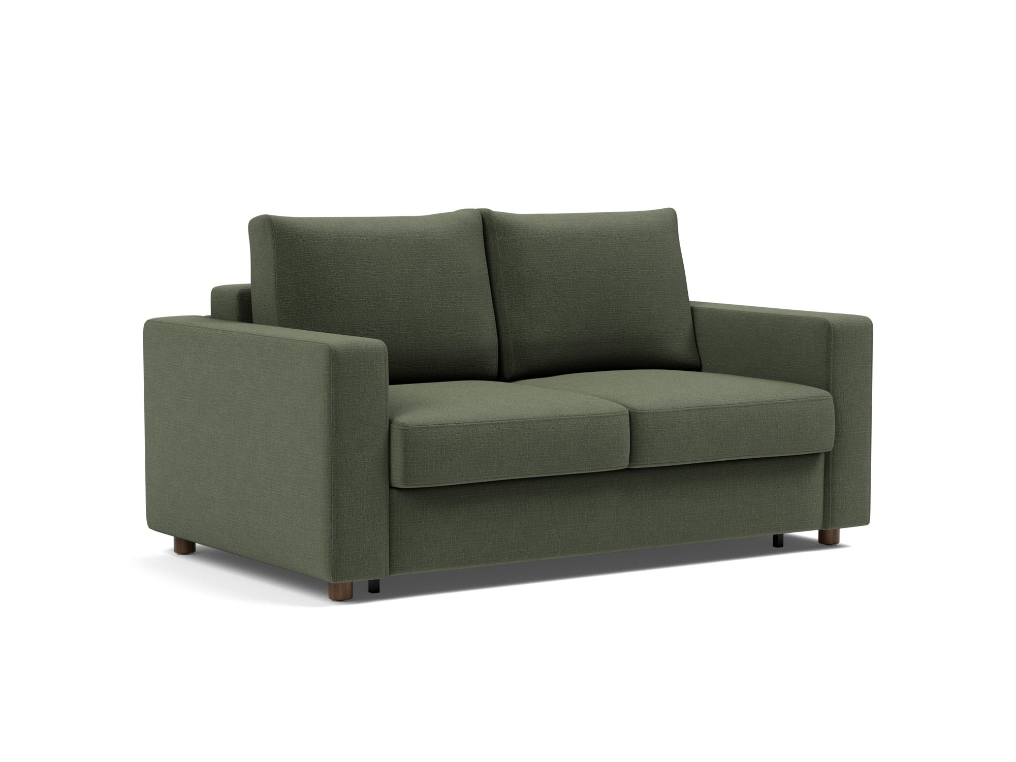 Schlafsofa Neah mit Standard-Armlehnen 140 Chenille Esina 413-Olive-Green