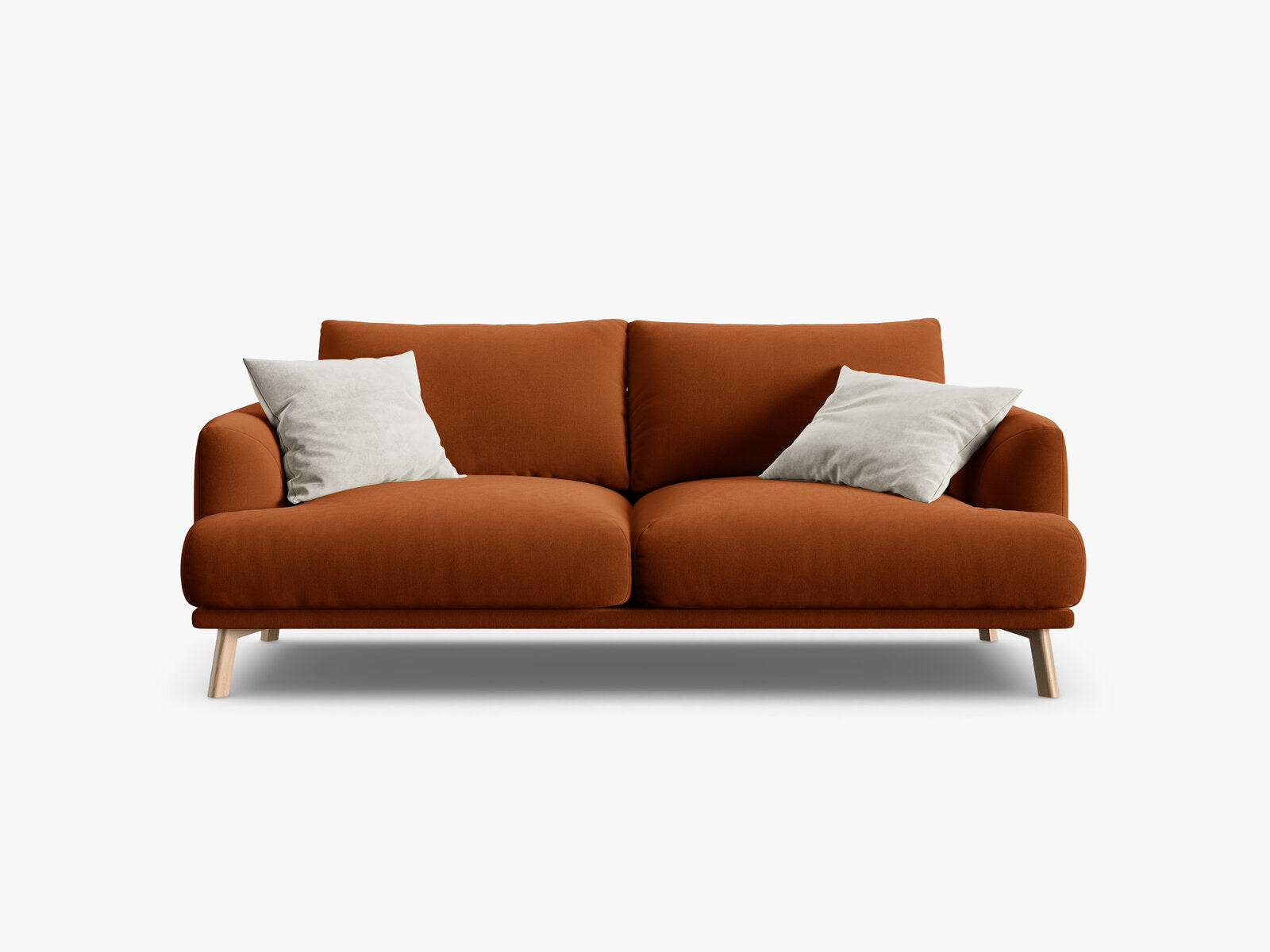 Micadoni Sofa Naomi 2-Sitzer Samt Salvador Terrakotta