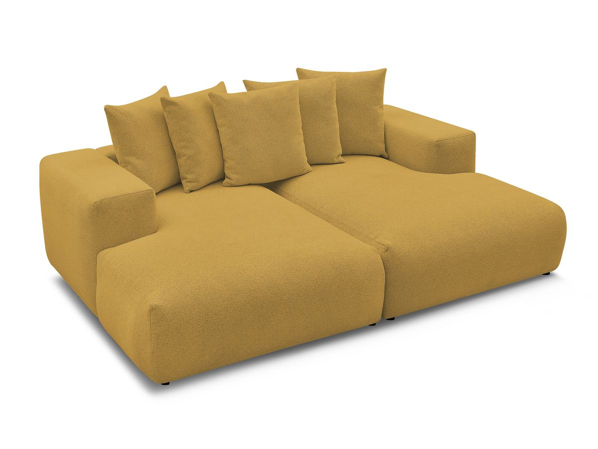 Bobochic Voltaire Sofa 4-Sitzer 248 × 170 cm Melange-Stoff Gelb