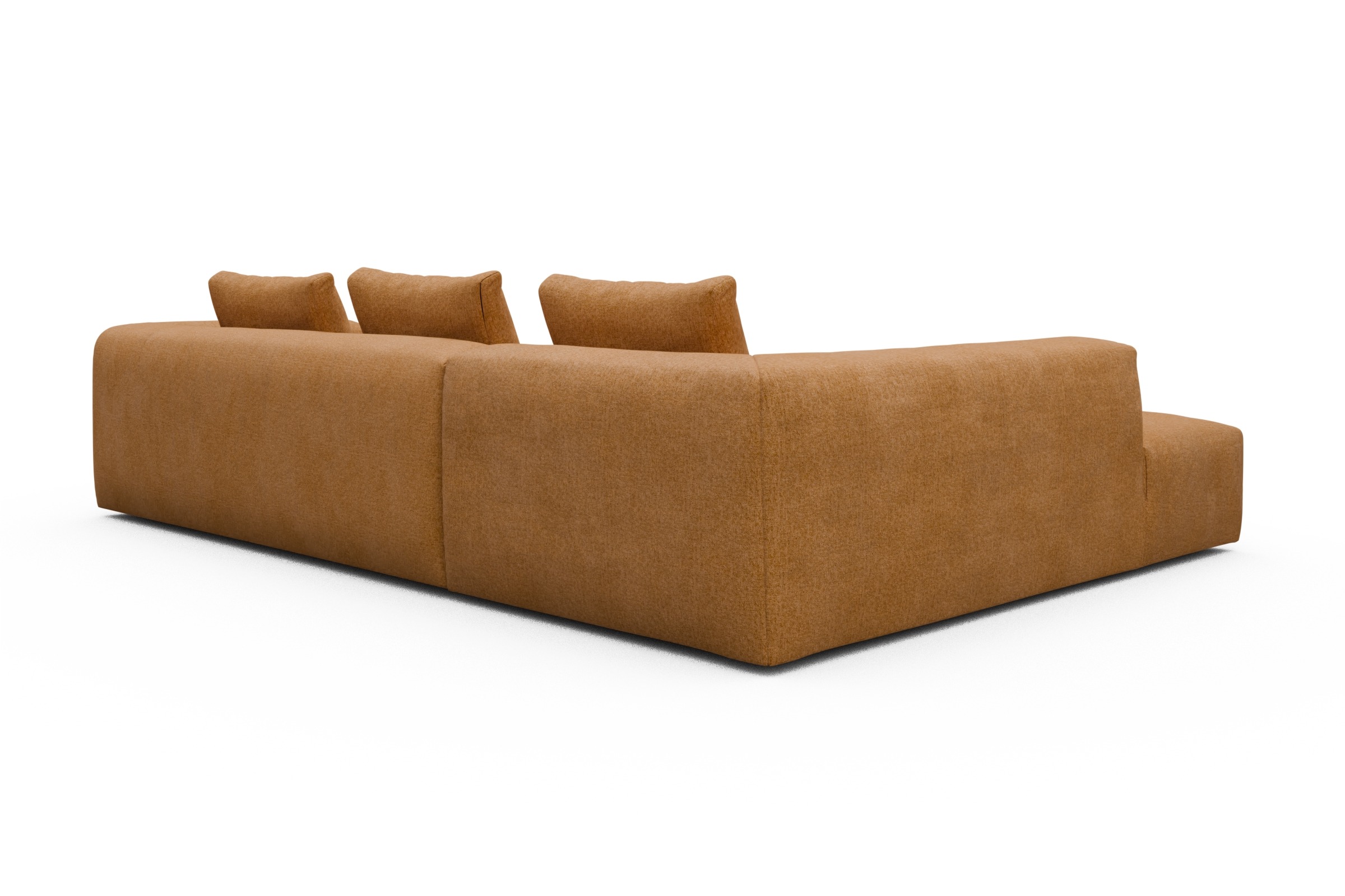 Ecksofa Fred Relax-Ecke links mit 2,5-Sitzer Casone-Warm-Yellow