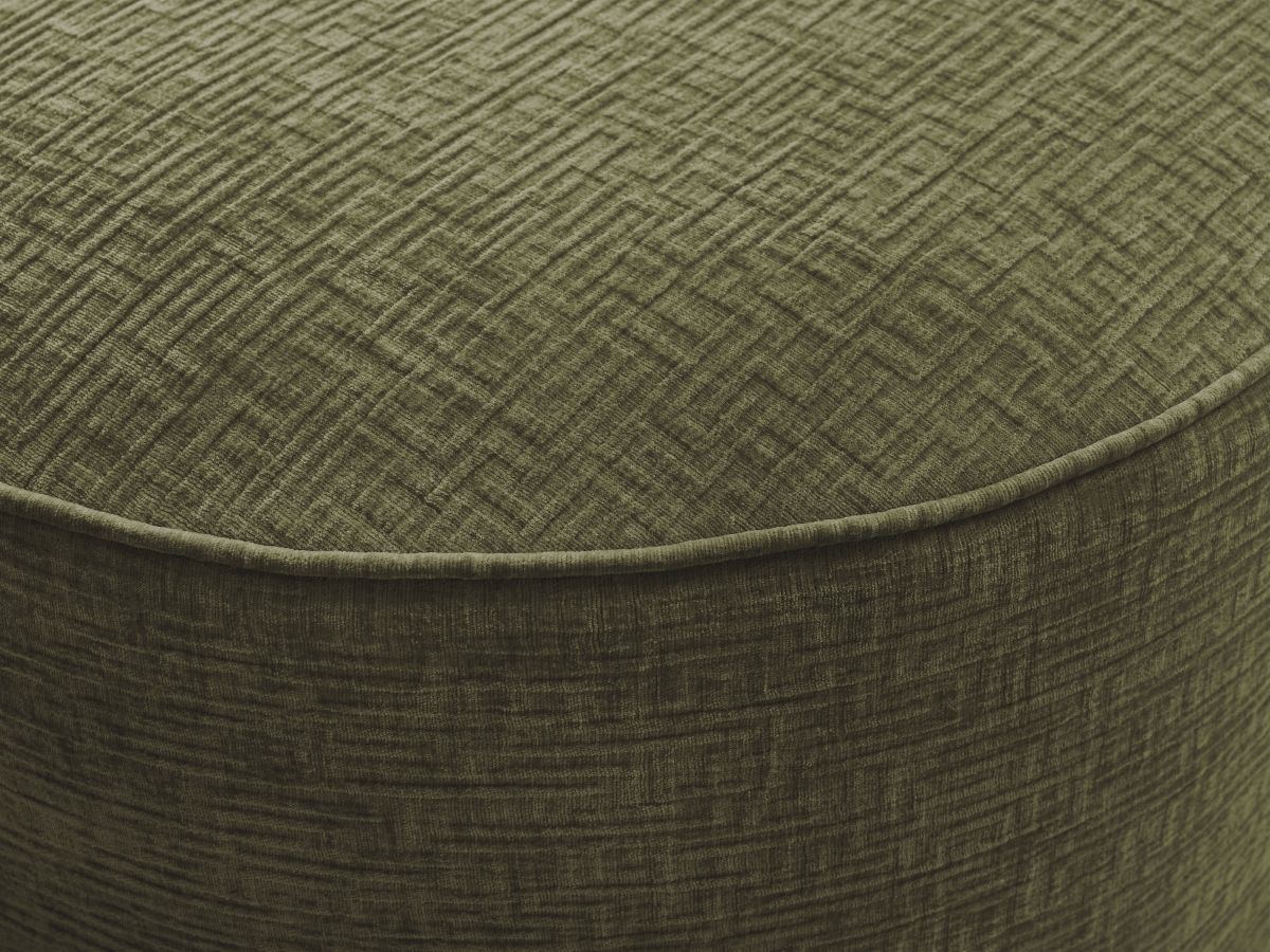 Bobochic Rousseau Pouf Strukturstoff Grün