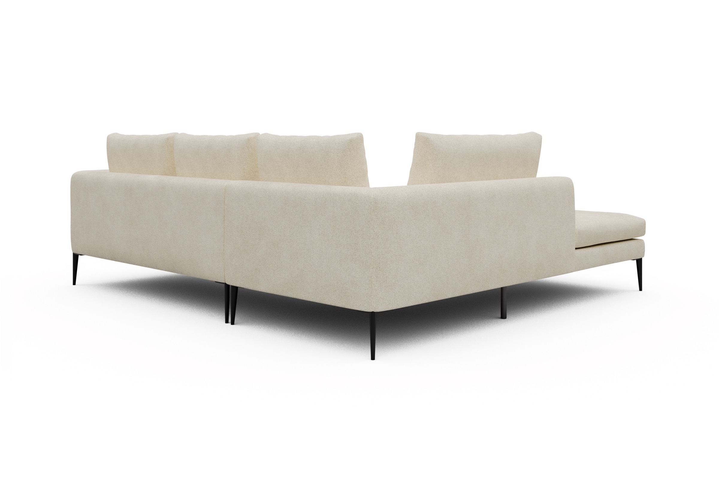 Ecksofa Paul Relax-Ecke links mit 2-Sitzer Boucle-Off-White