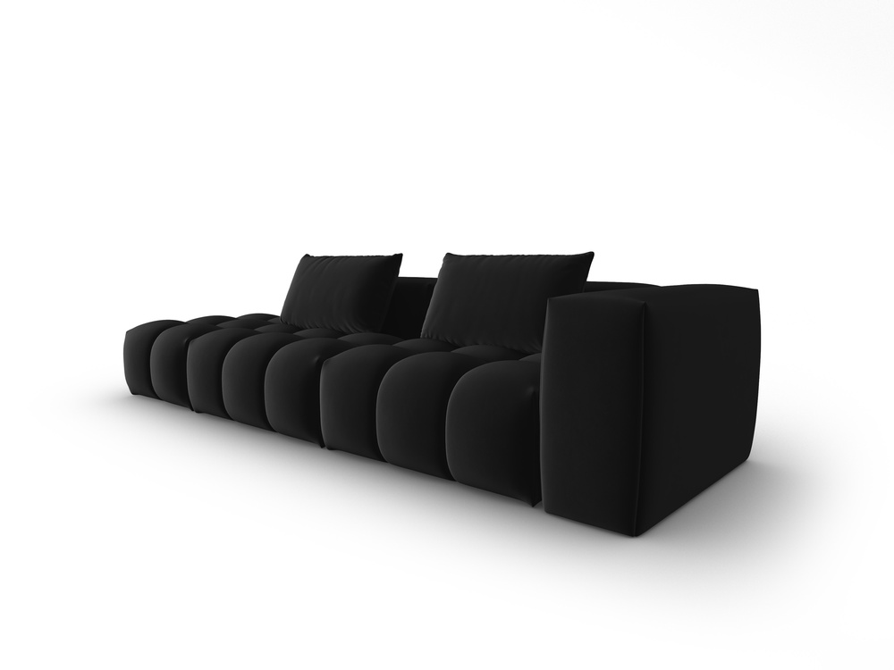 Cosmopolitan Design Sofa Verona 4-Sitzer offen Samt Casino Schwarz Links