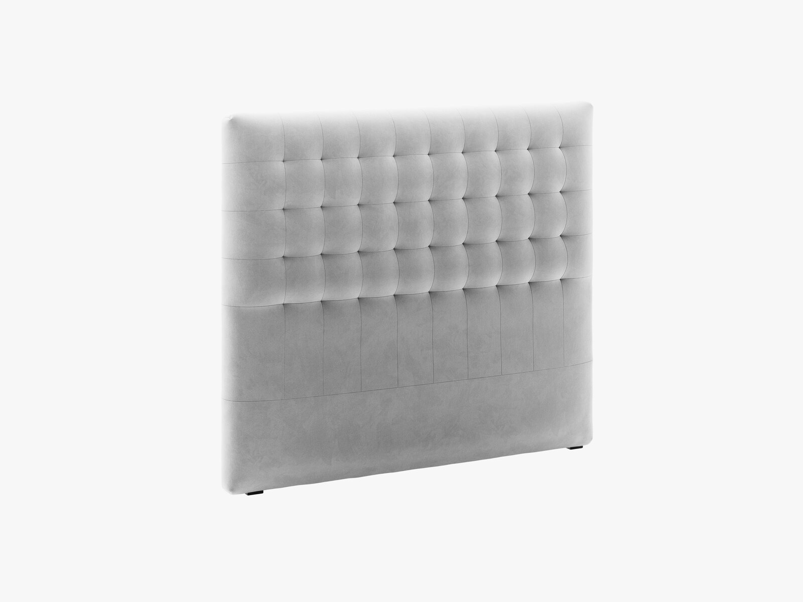 Micadoni Nova Samtiger Kopfteil 120 cm (H 120 cm) Samt Paris Hellgrau 140x120