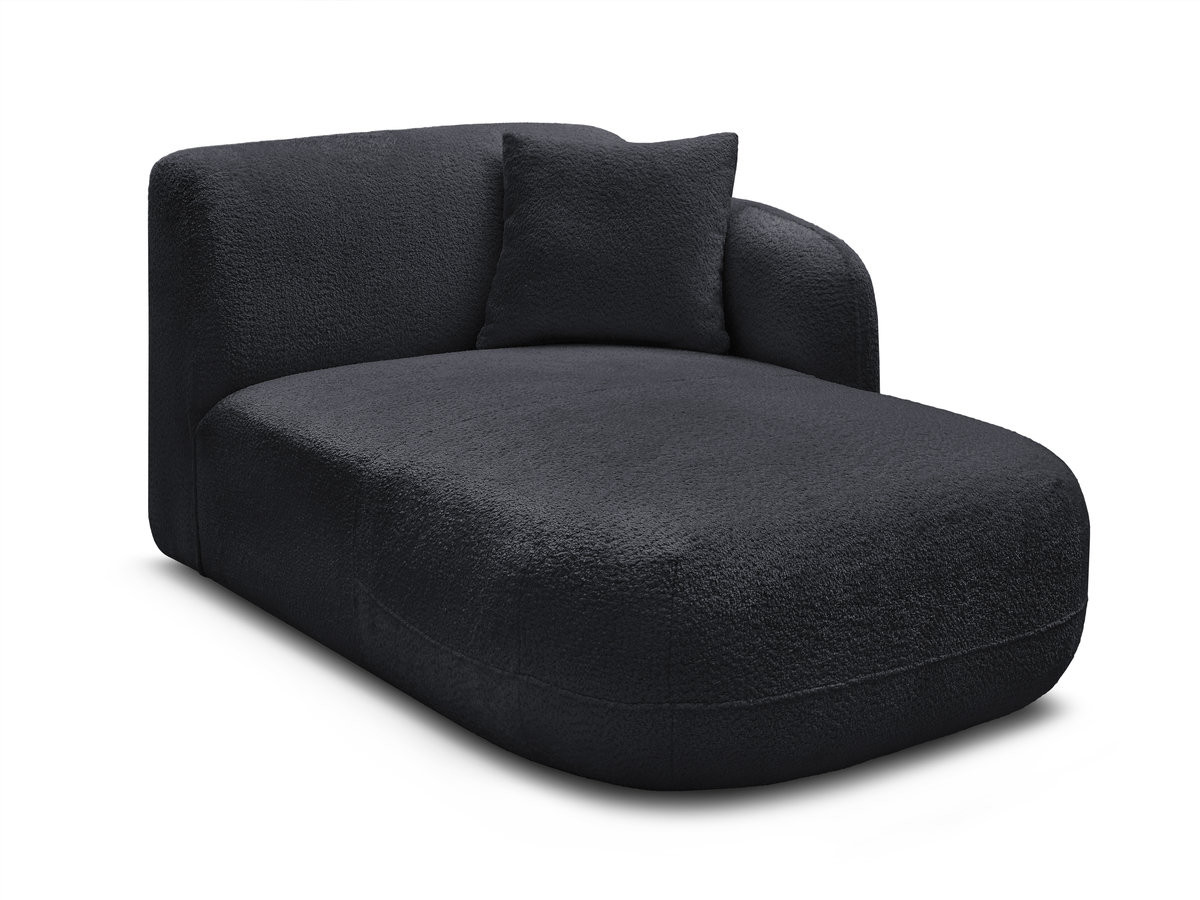Bobochic Anda Méridienne-Modul Chenille Schwarz Ecke rechts