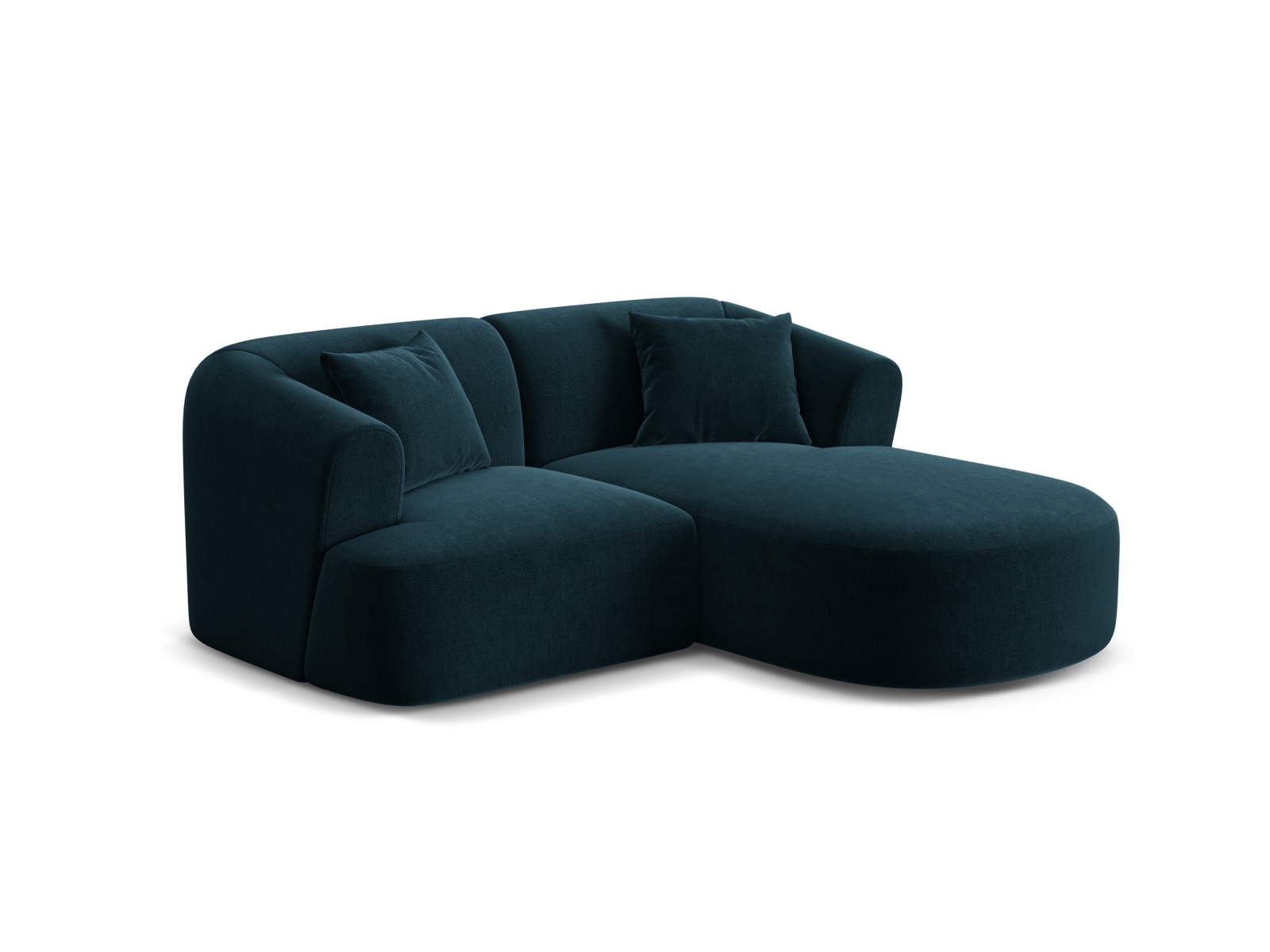 Cosmopolitan Design Ecksofa Campi 3-Sitzer Samt Vogue Tiefes Petrol Rechts