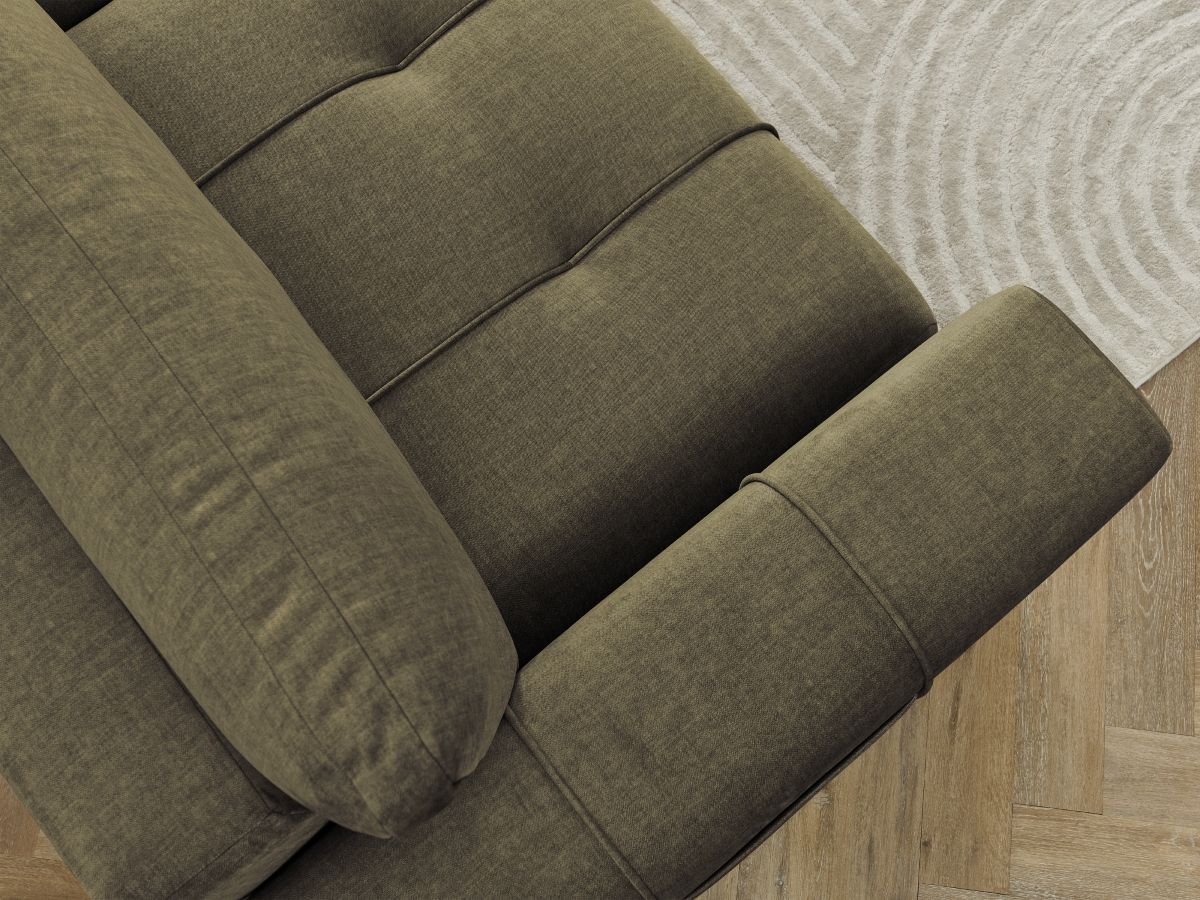 Bobochic Arsene Schlafsofa 3-Sitzer mit Bettkasten Samt Grün