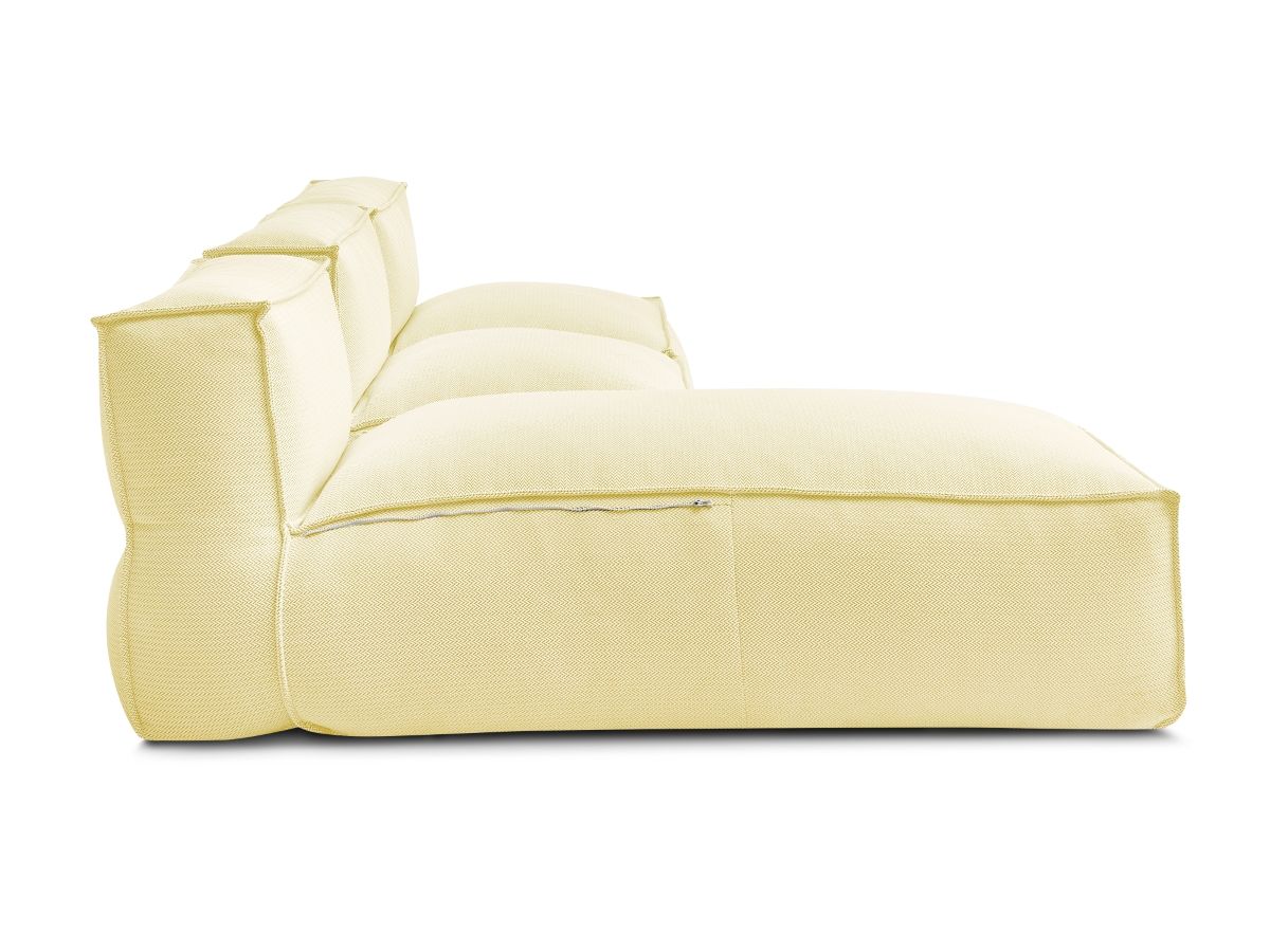 Bobochic Biarritz Gartensofa 3-Sitzer Melange-Stoff Gelb