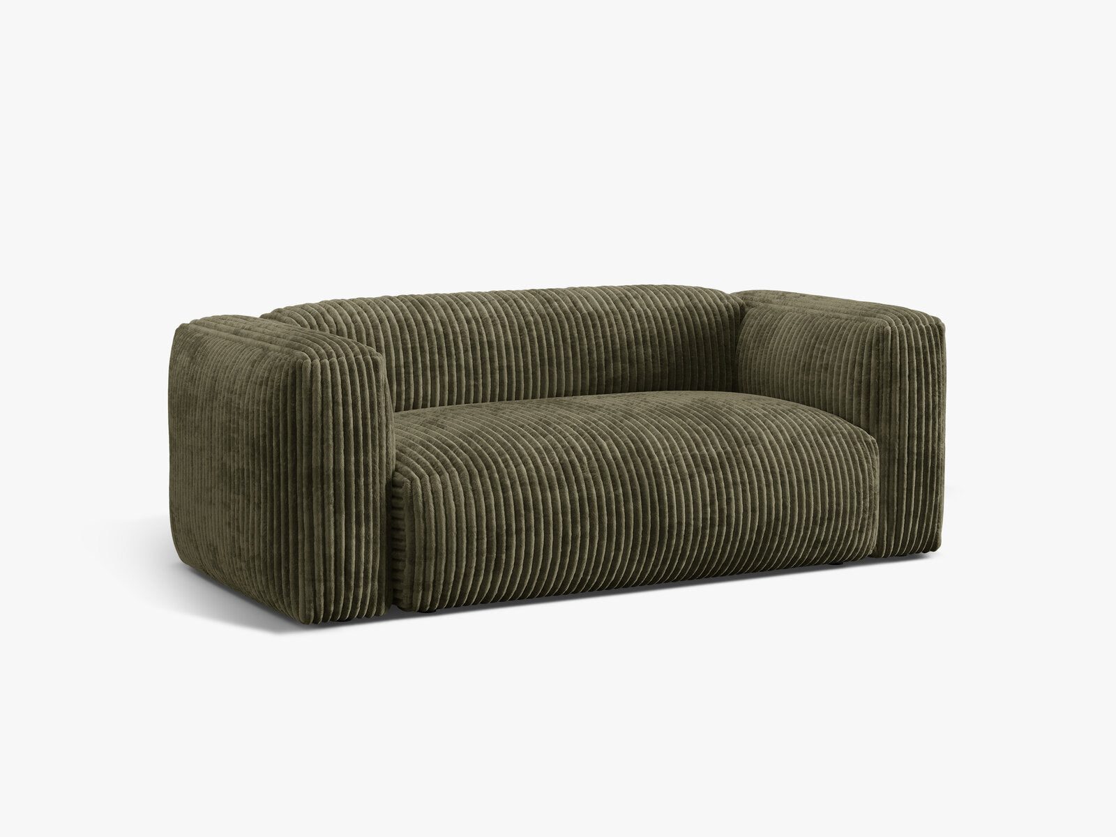 Micadoni Martina Sofa 2-Sitzer Cord Tilia Moosgrün