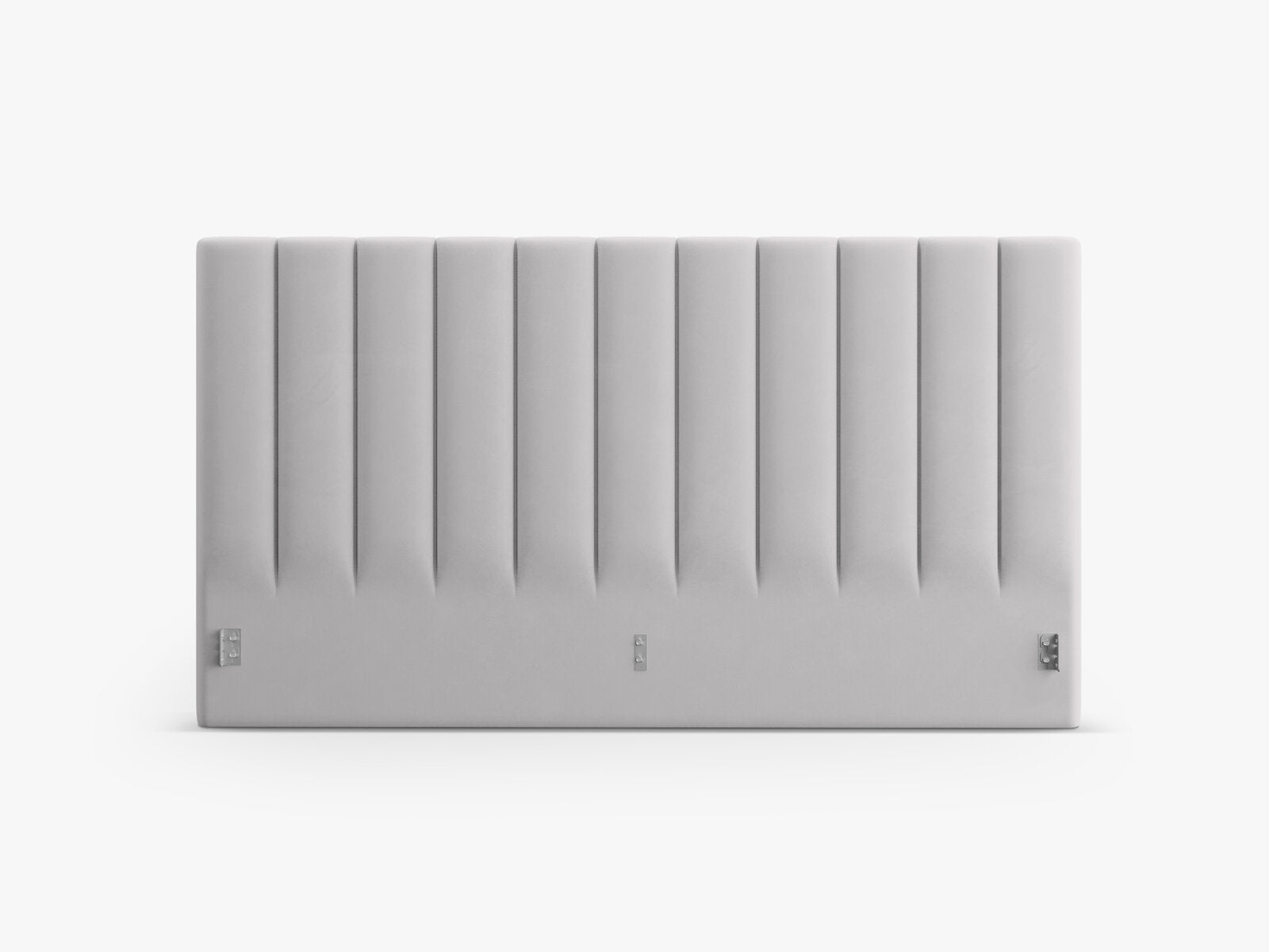 Micadoni Allison Samtiger Kopfteil Samt Bluvel Silber 170.5x100