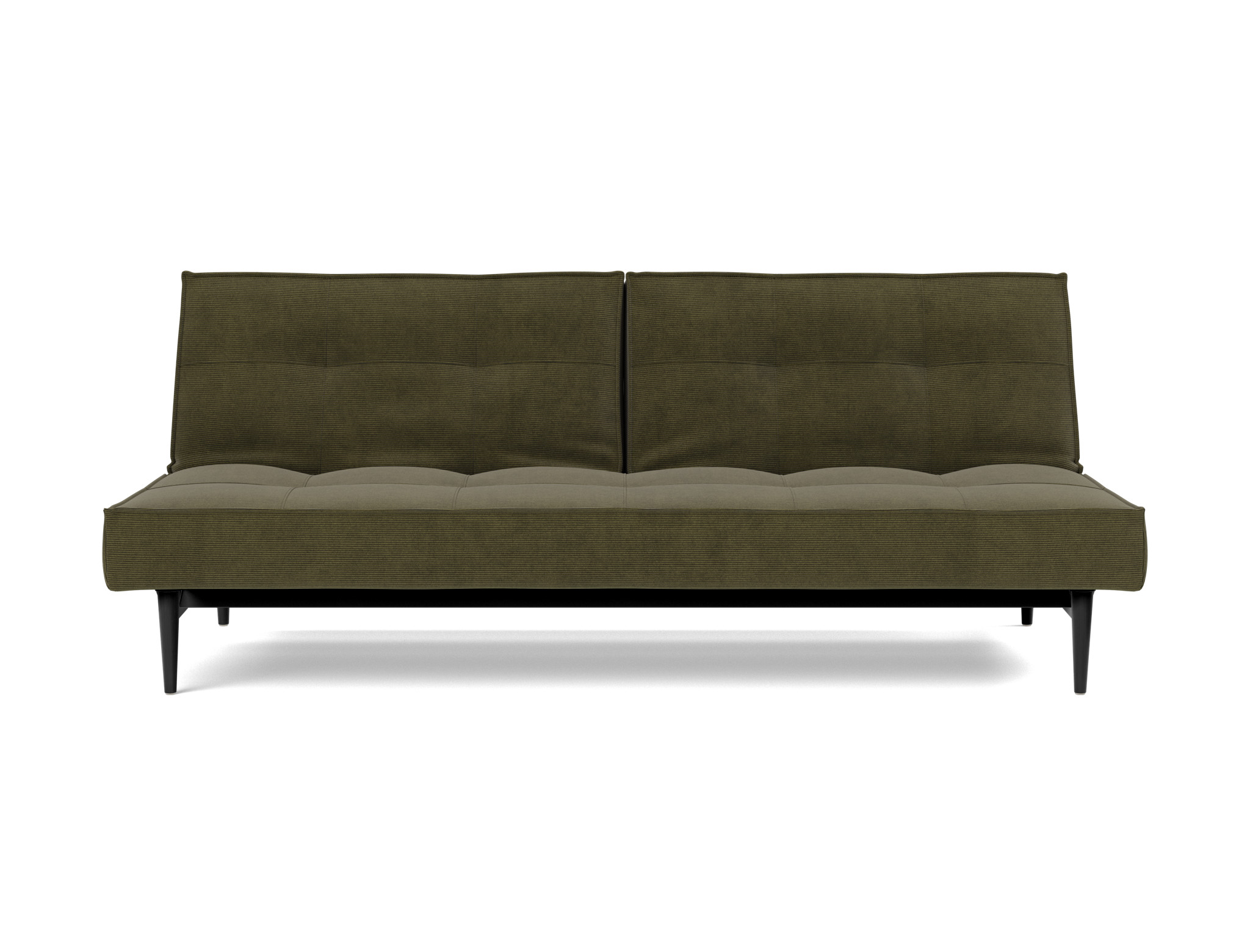 Schlafsofa Splitback Kord Cordufine 316-Pine-Green Beine Styletto Eiche schwarz