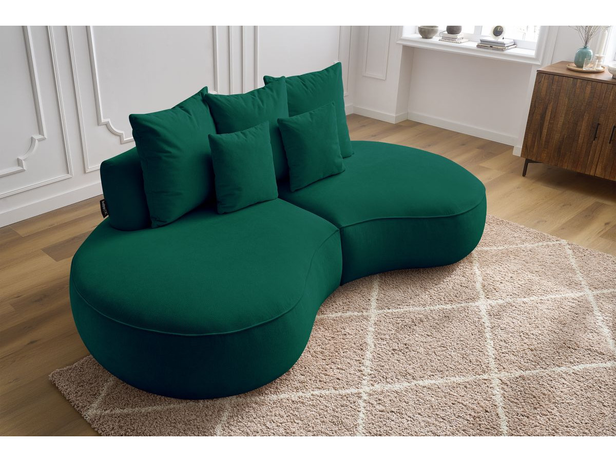 Bobochic Saint-germain Sofa 3-Sitzer Strukturstoff Grün