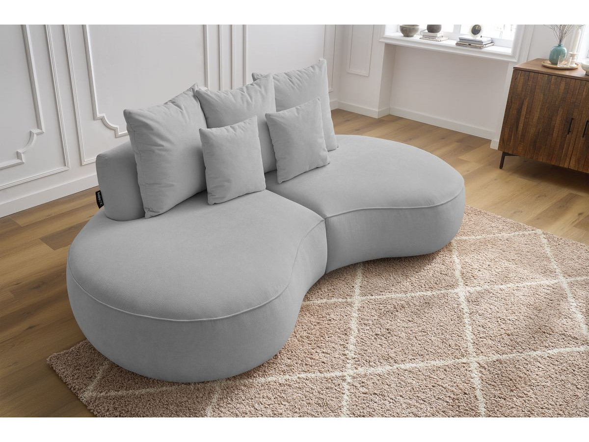 Bobochic Saint-germain Sofa 3-Sitzer Strukturstoff Hellgrau