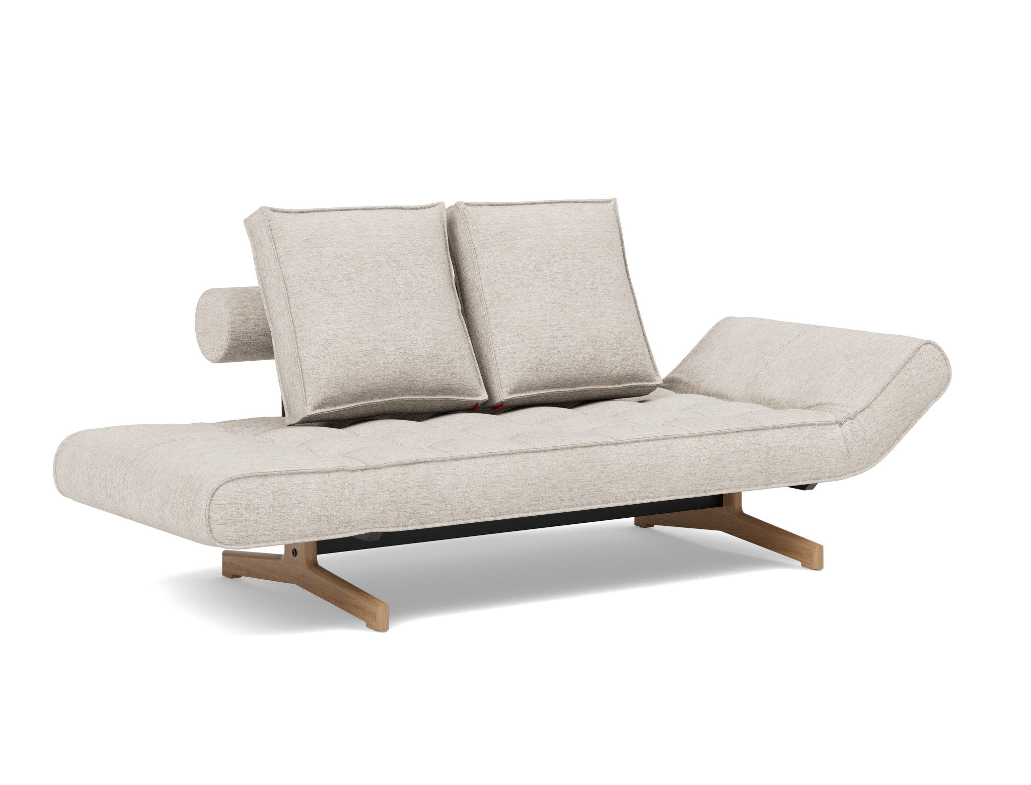 Tagesbett Ghia Chenille Yuveno 470-Natural Beine Eiche