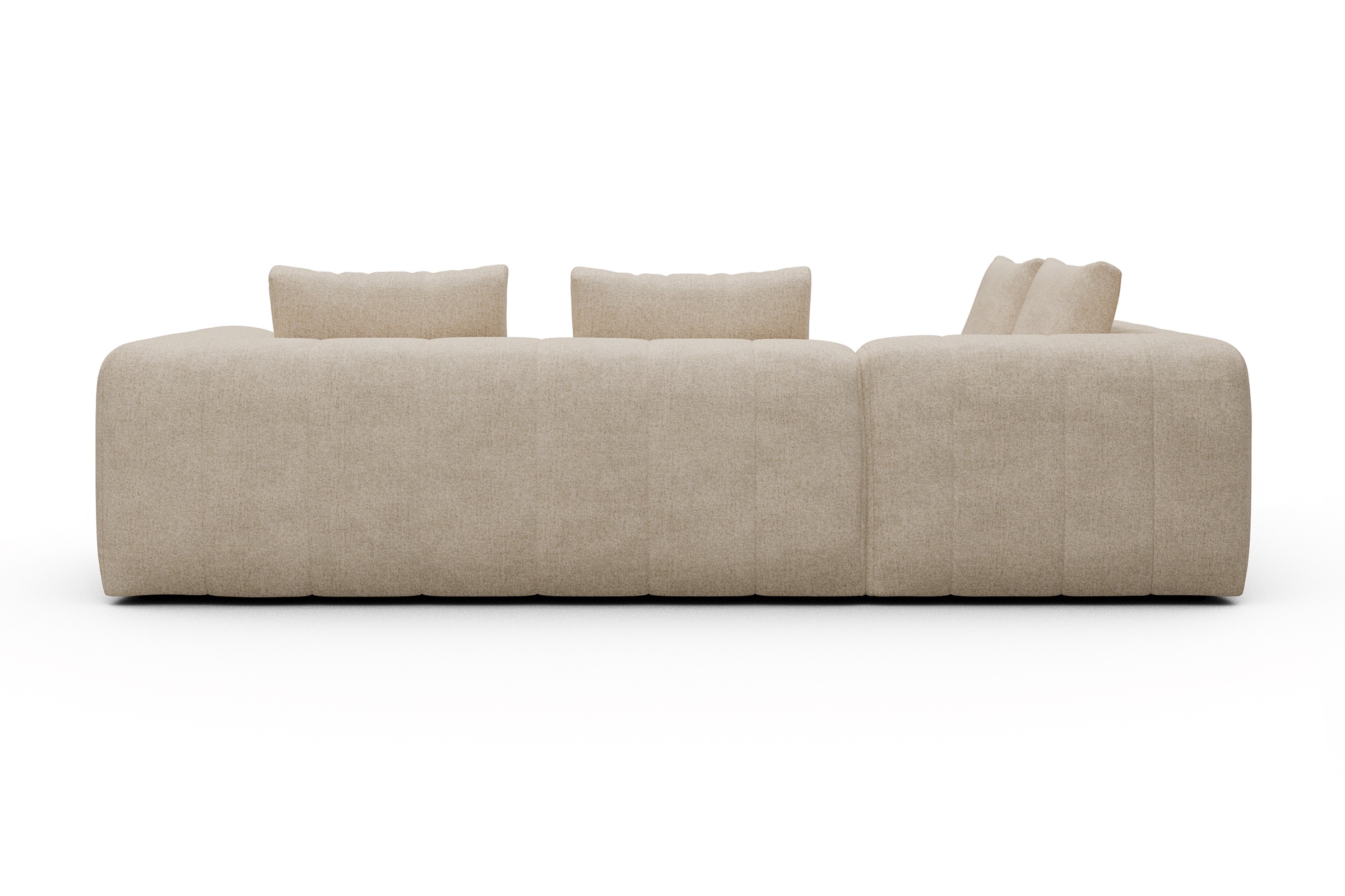 Ecksofa Hugo 2x 2,5-Sitzer Armlehne rechts Casone-Natural-Beige