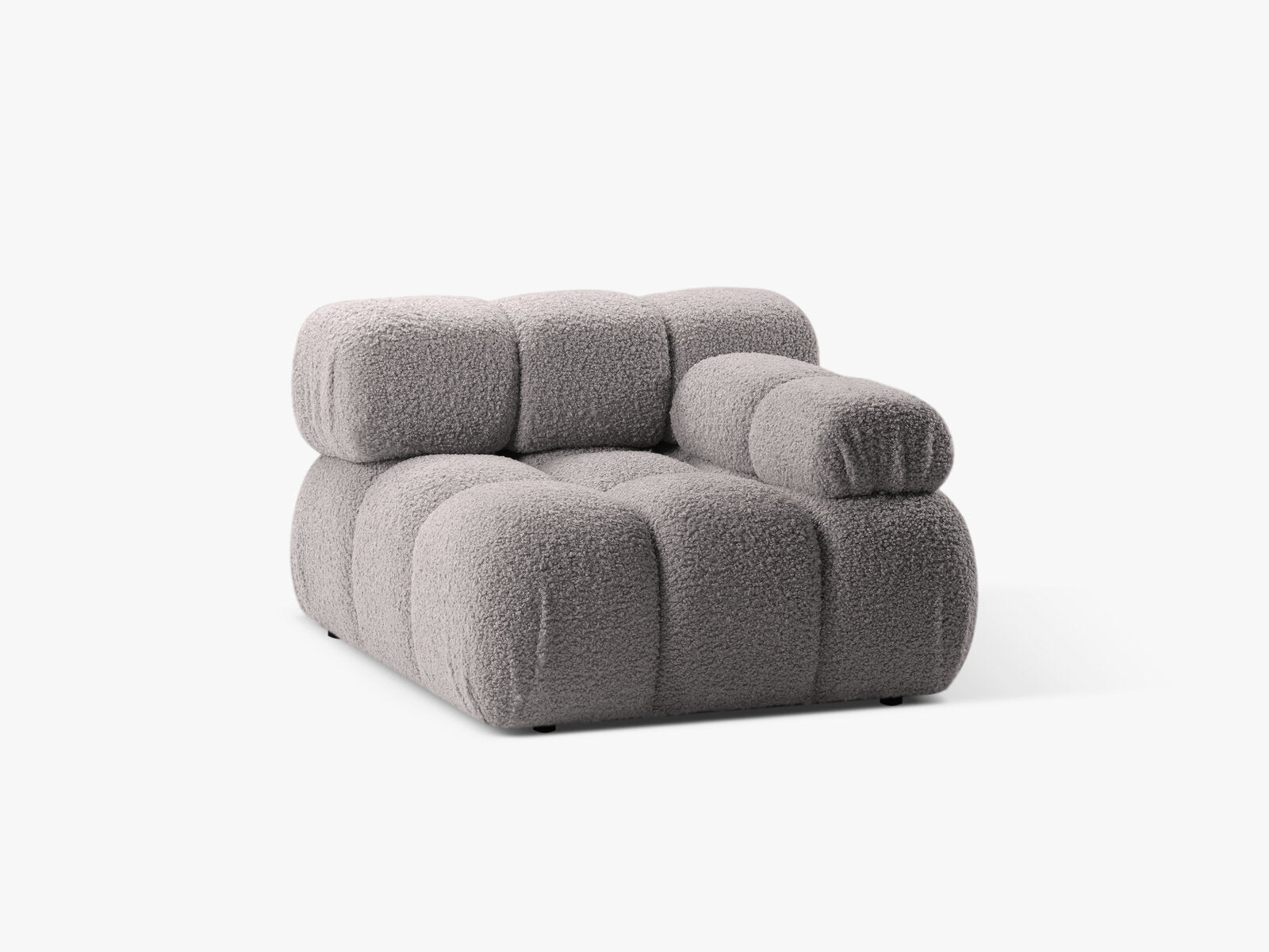 Micadoni Eckmodul Bellis Rechts Boucle Rolf Hellgrau