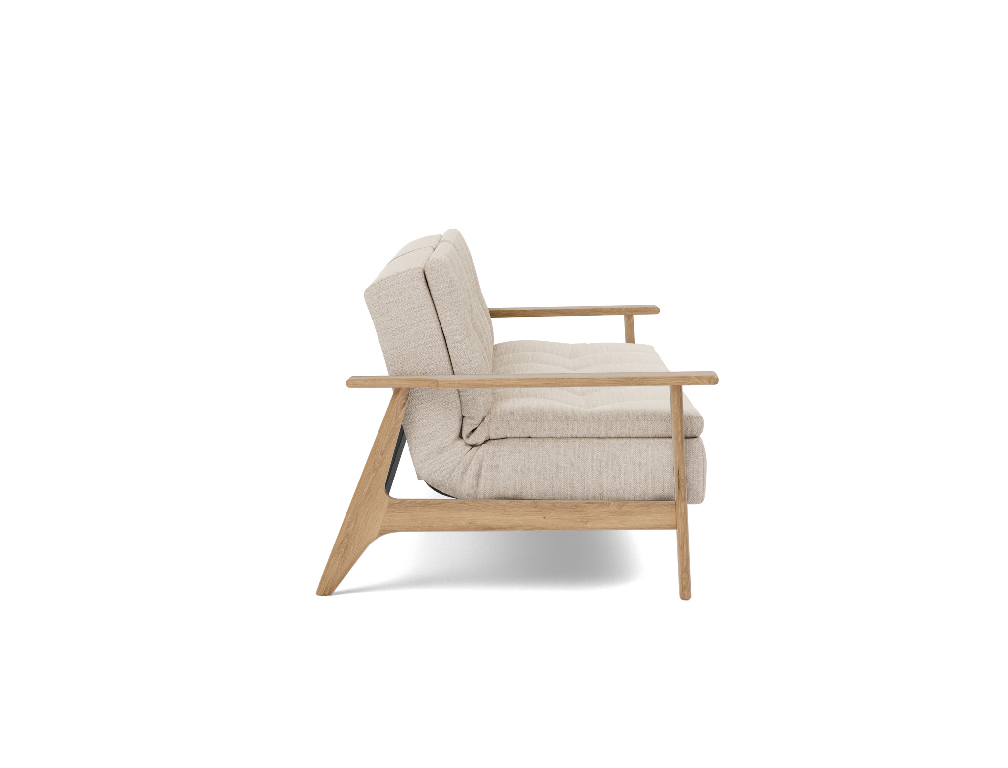 Schlafsofa Dublexo Frej Webstoff Blida 612-Sand-Grey