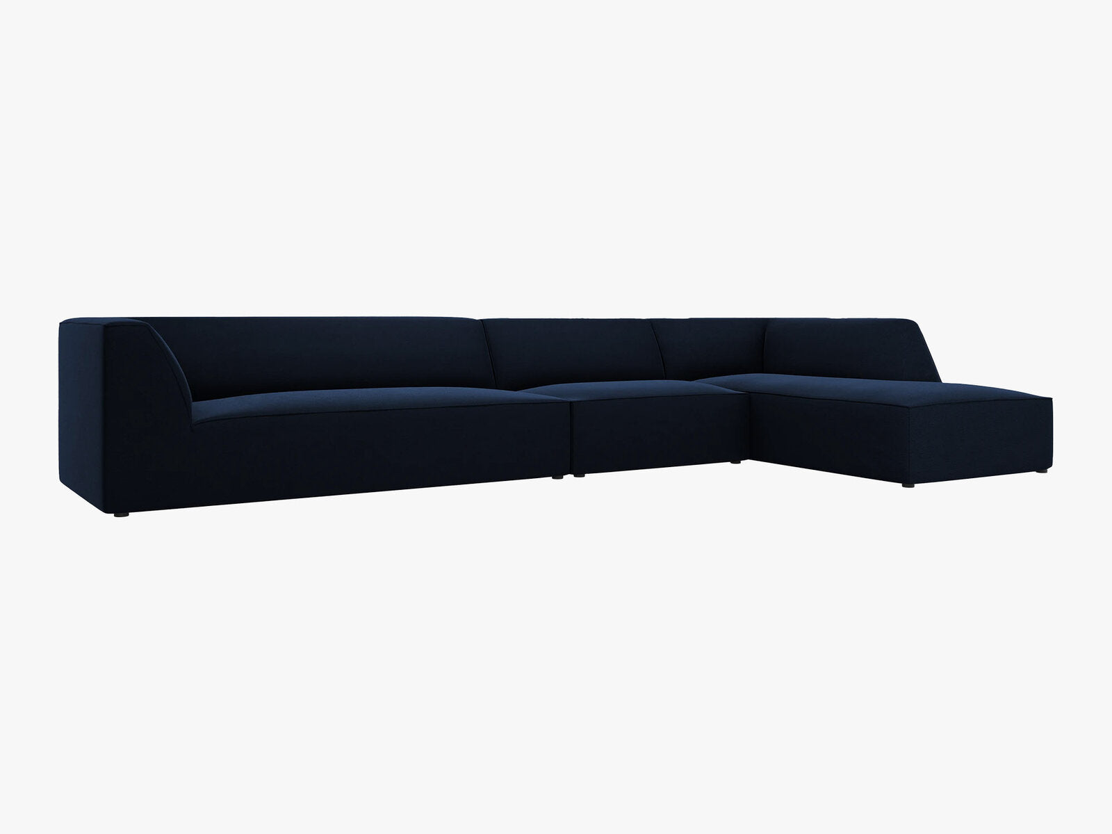 Micadoni Ecksofa Ruby 5-Sitzer Rechts Samt Salvador Königsblau