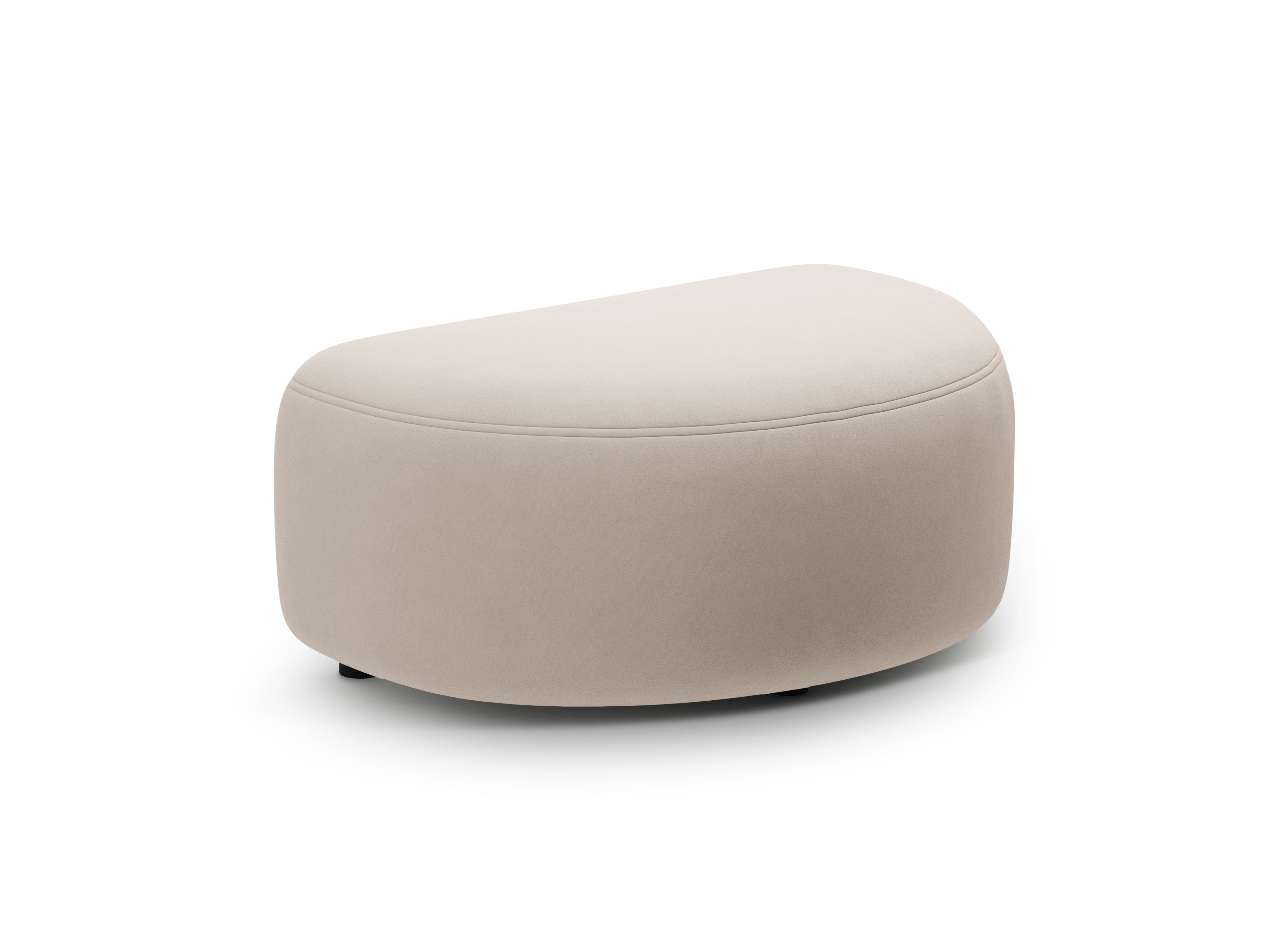 Micadoni Hocker Kate halbrund Samt Salvador Beige