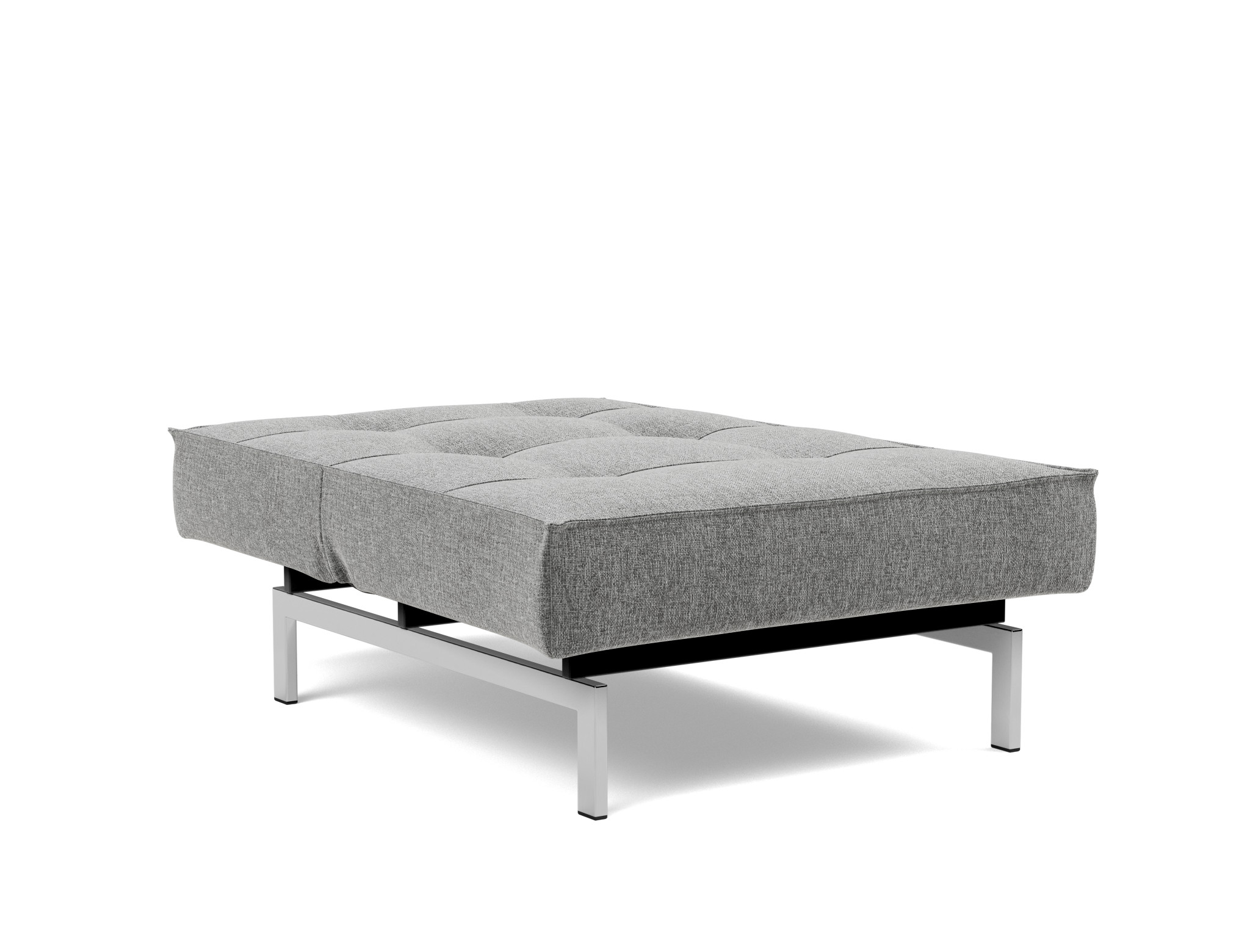Sessel Splitback Strukturierter Stoff Twist 563-Charcoal Beine Chrom
