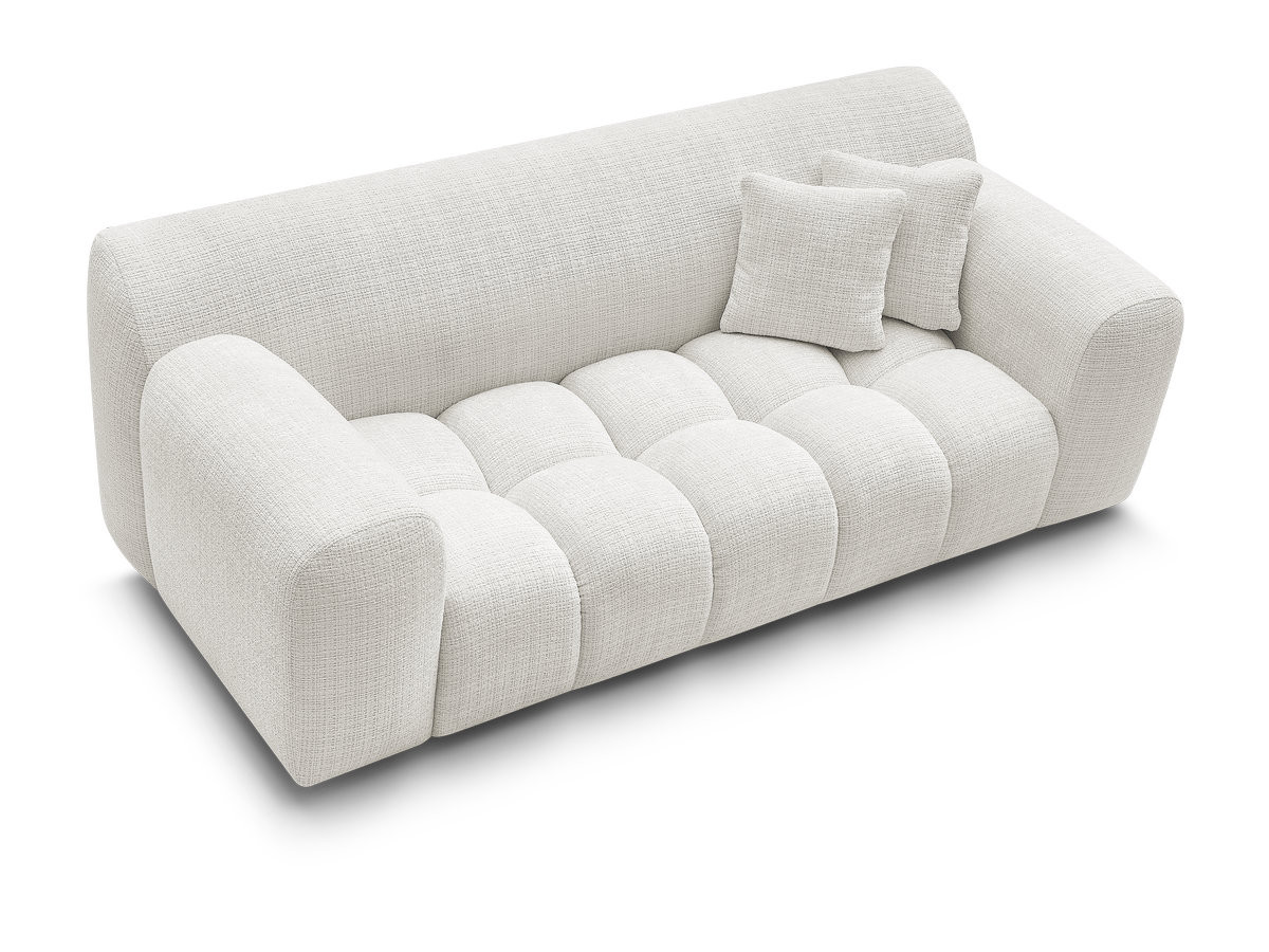 Bobochic Melisse Sofa 2-Sitzer Strukturstoff Weiß
