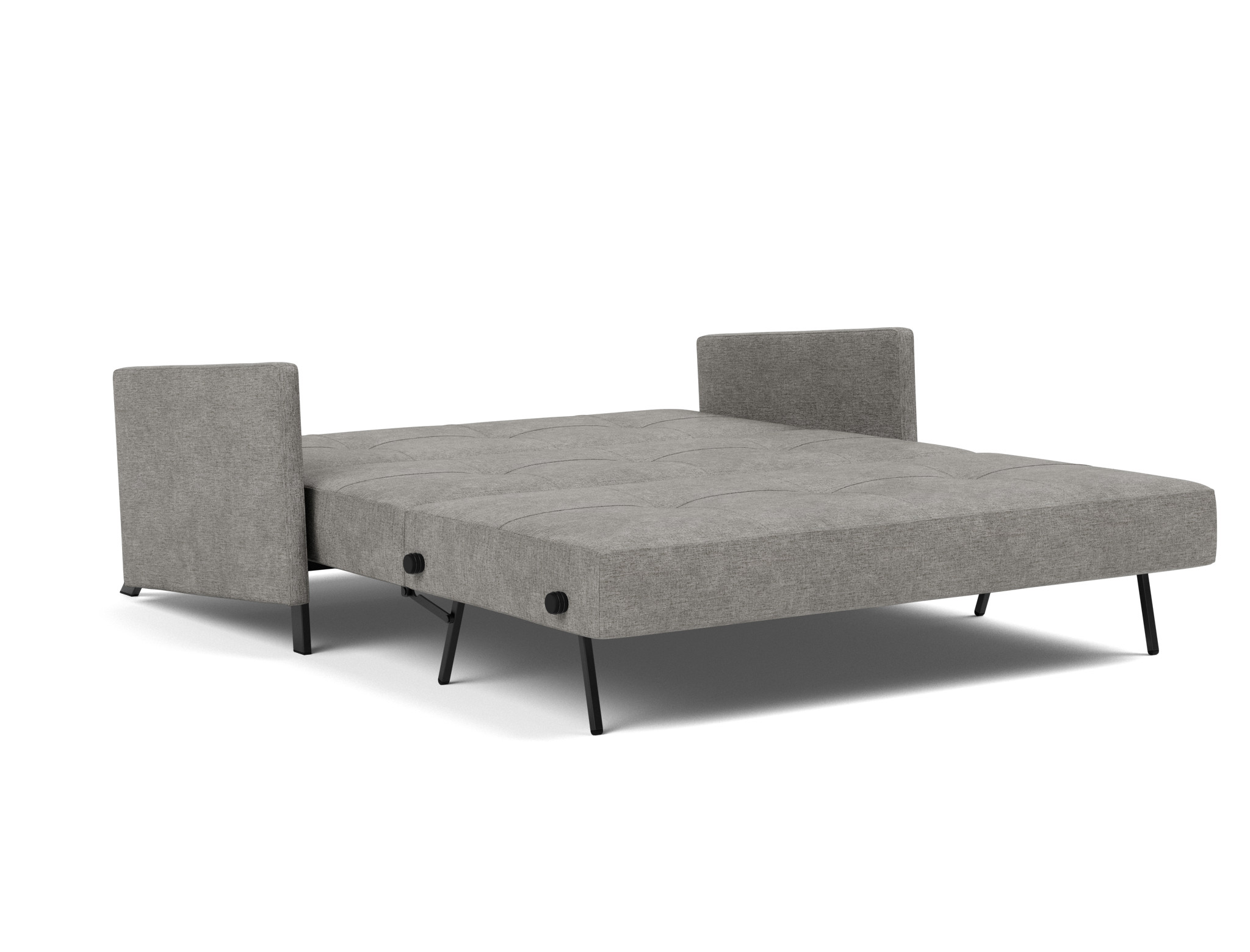 Schlafsofa Cubed mit Armlehnen 160 Flachgewebe Avella 282-Warm-Grey