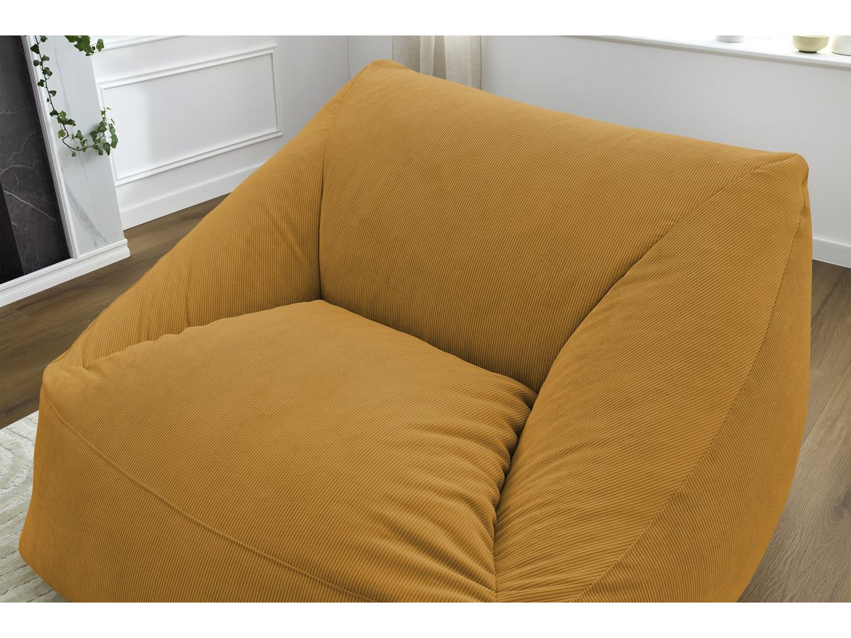 Bobochic Lilibet Pouf Cordsamt Gelb