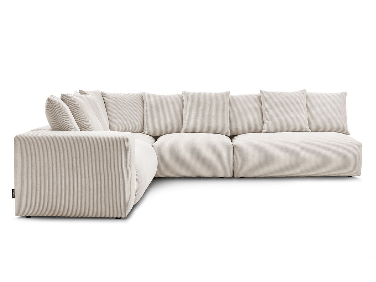 Bobochic Voltaire Ecksofa 322 × 268 cm Cordsamt Beige Ecke links