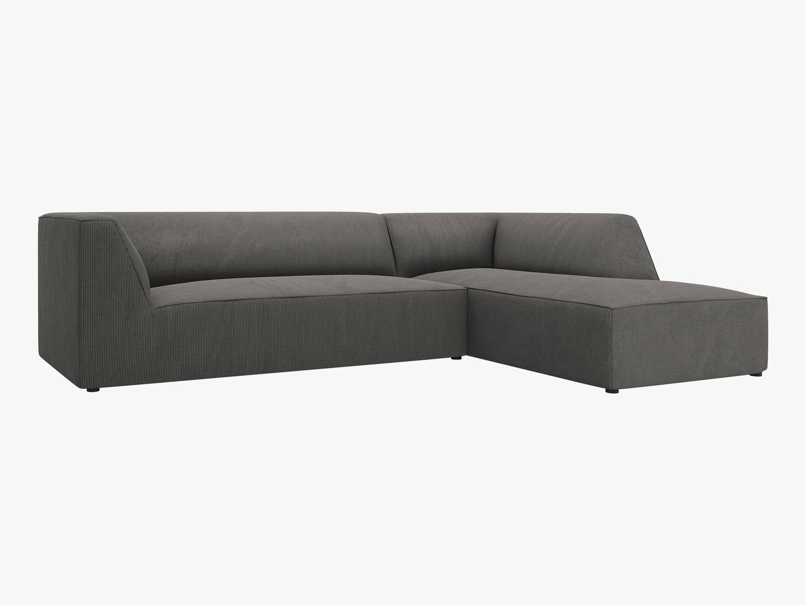 Micadoni 4-Sitzer Modular Sofa Ruby Rechts Kord Scala Dunkelgrau
