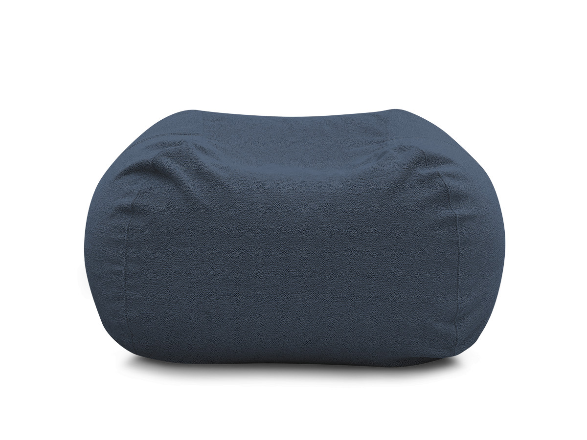 Bobochic Voltaire Pouf 120 × 70 cm Melange-Stoff Dunkelblau