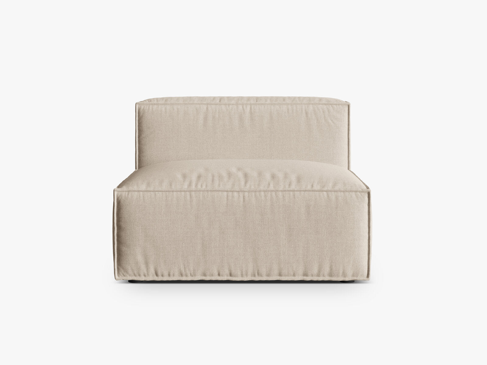 Micadoni Modul Nuria 1-Sitzer Strukturierter Stoff Beige