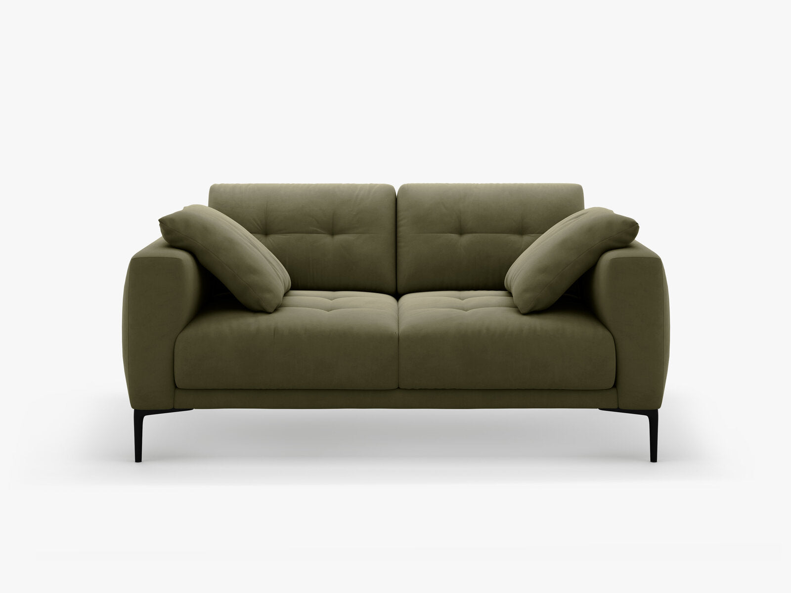 Micadoni Sofa Bemy 2-Sitzer Samt Grün