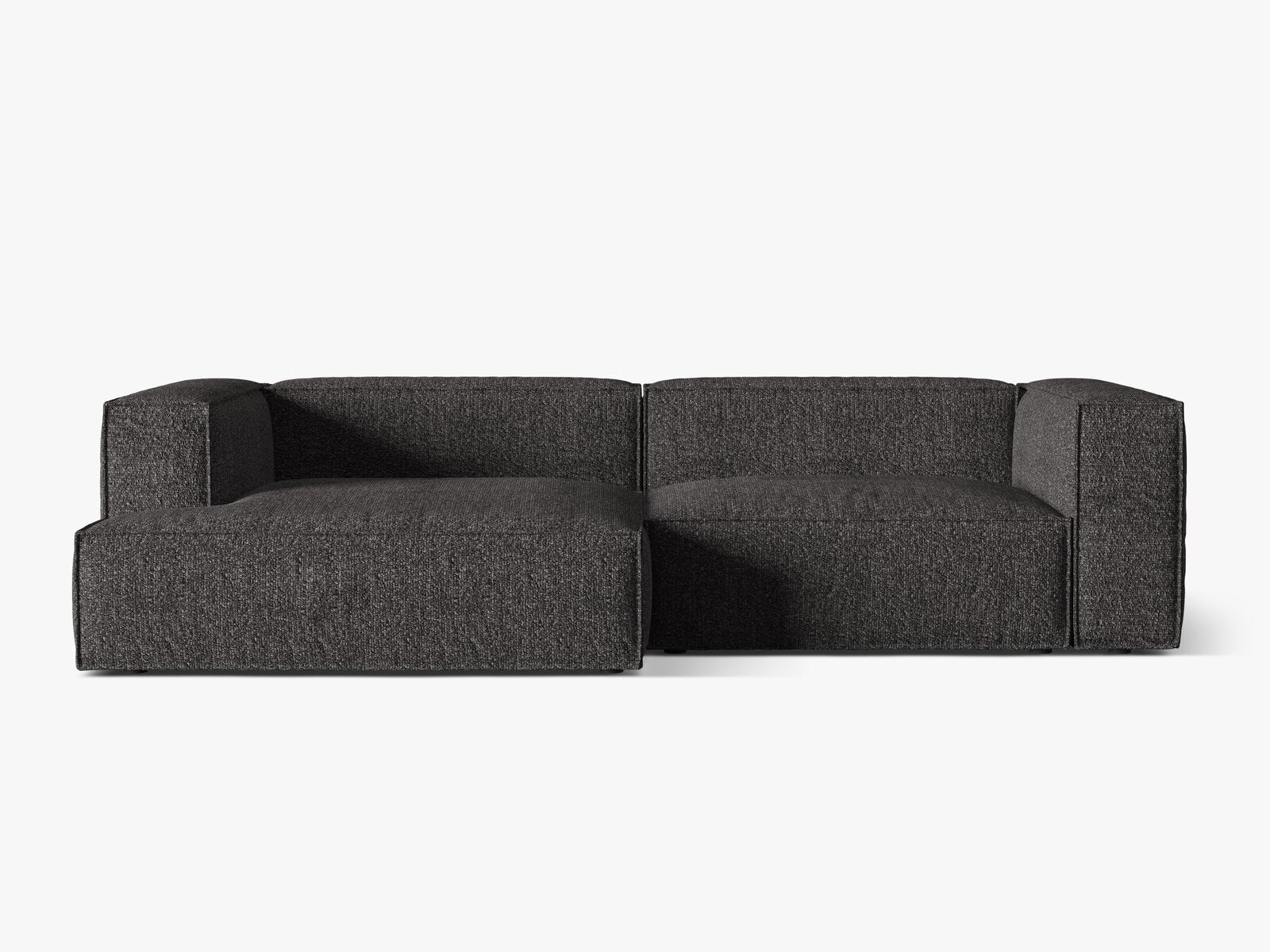 Micadoni Ecksofa Nuria 4-Sitzer Links Boucle Anthrazit