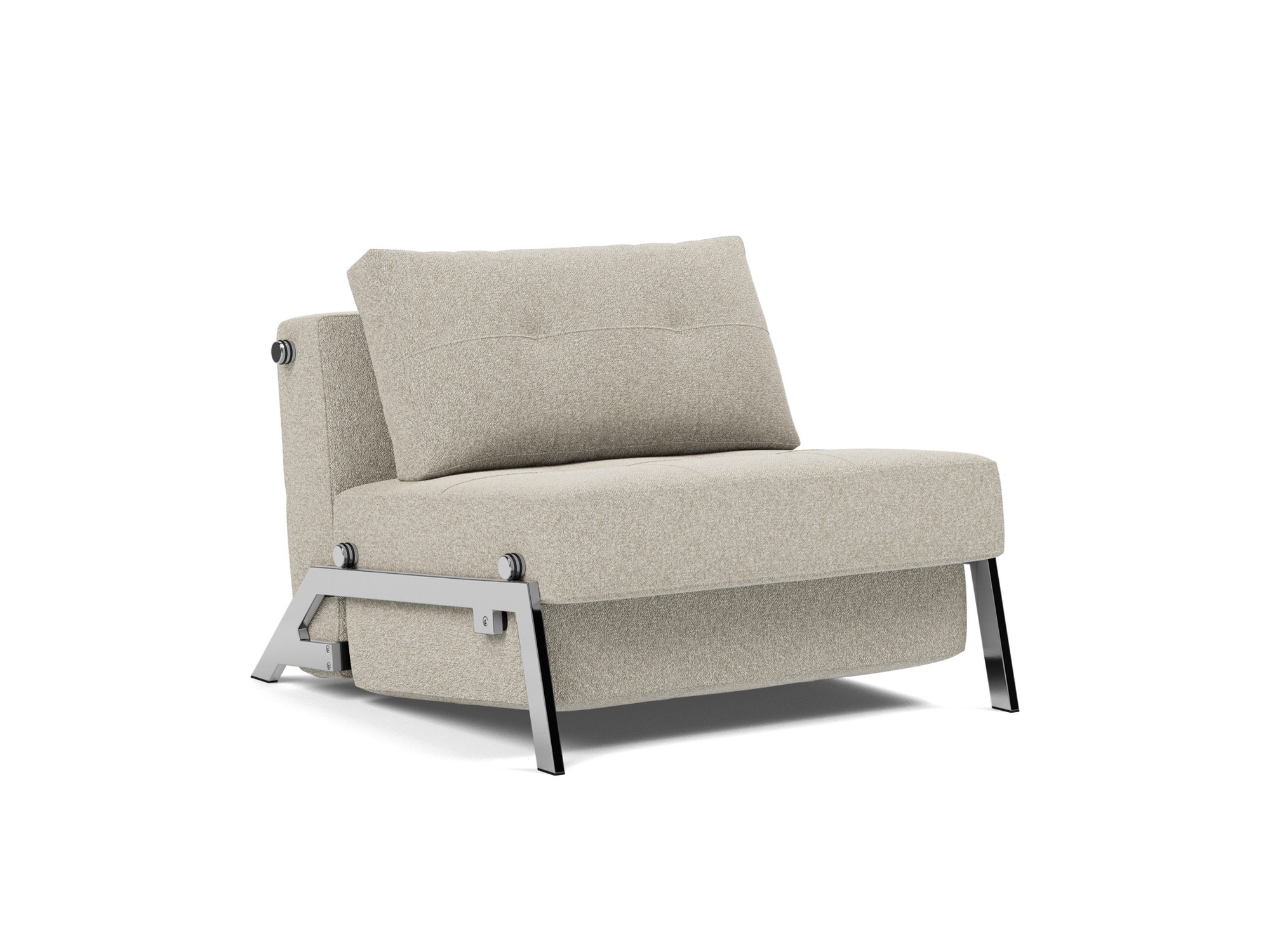 Schlafsessel Cubed 90 Boucle Skandi 539-Beige Beine Chrom