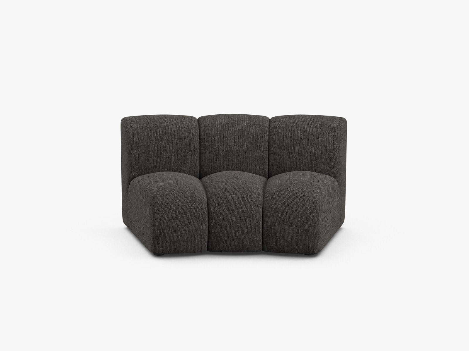 Micadoni Modul Armlos Lupine 1-Sitzer Large Chenille Eden Dunkelgrau