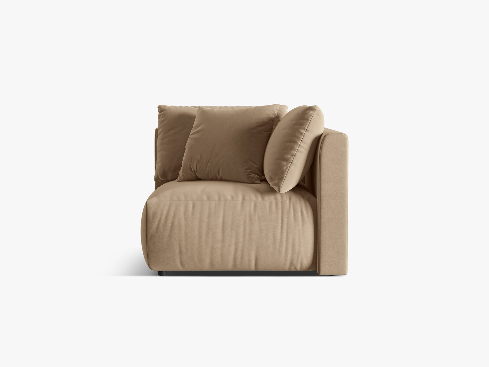 Micadoni Eckmodul Chris 1-Sitzer Samt Sand
