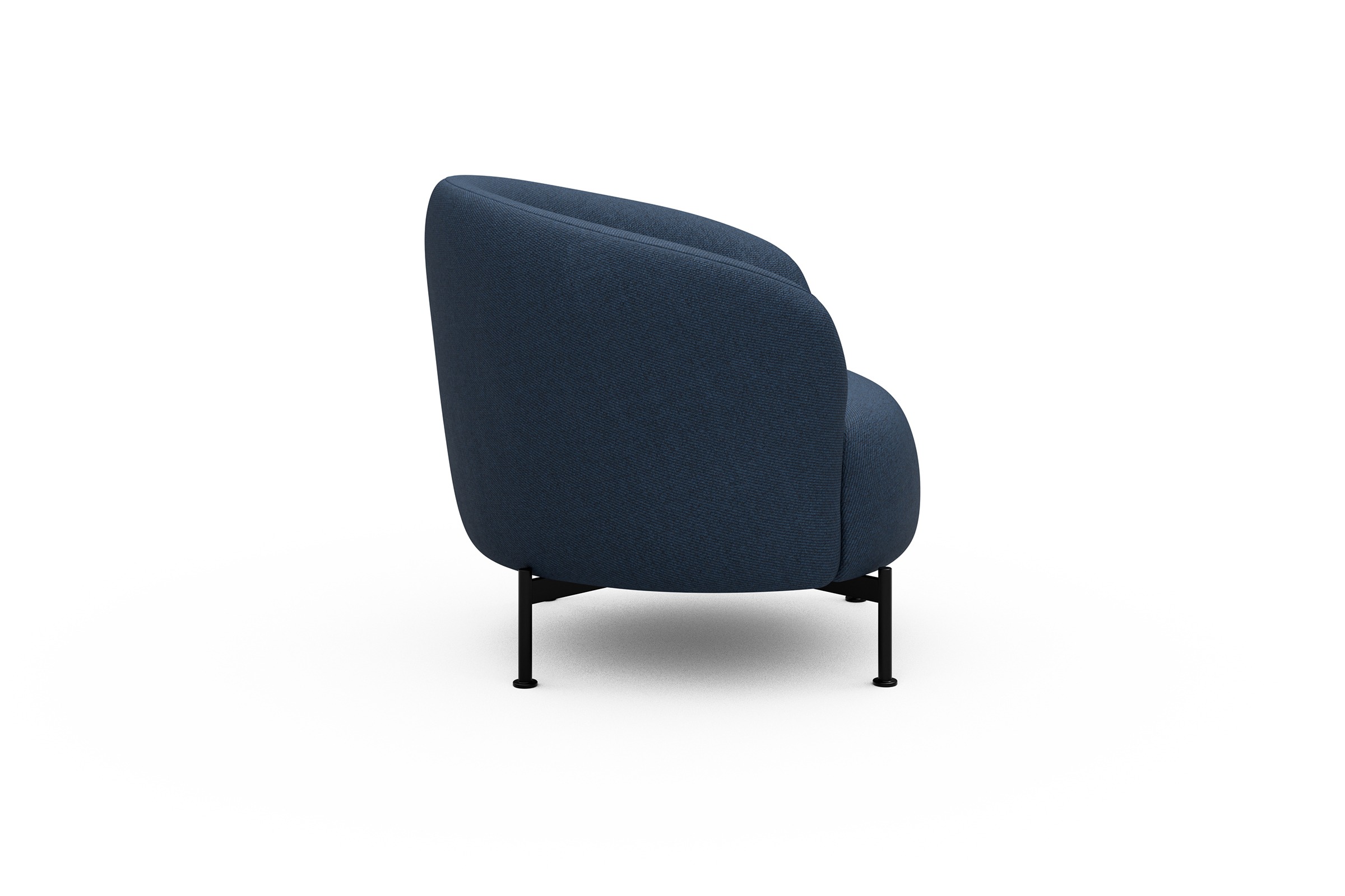 Sessel Ronda X-Metallgestell Schwarz Weda-Blue