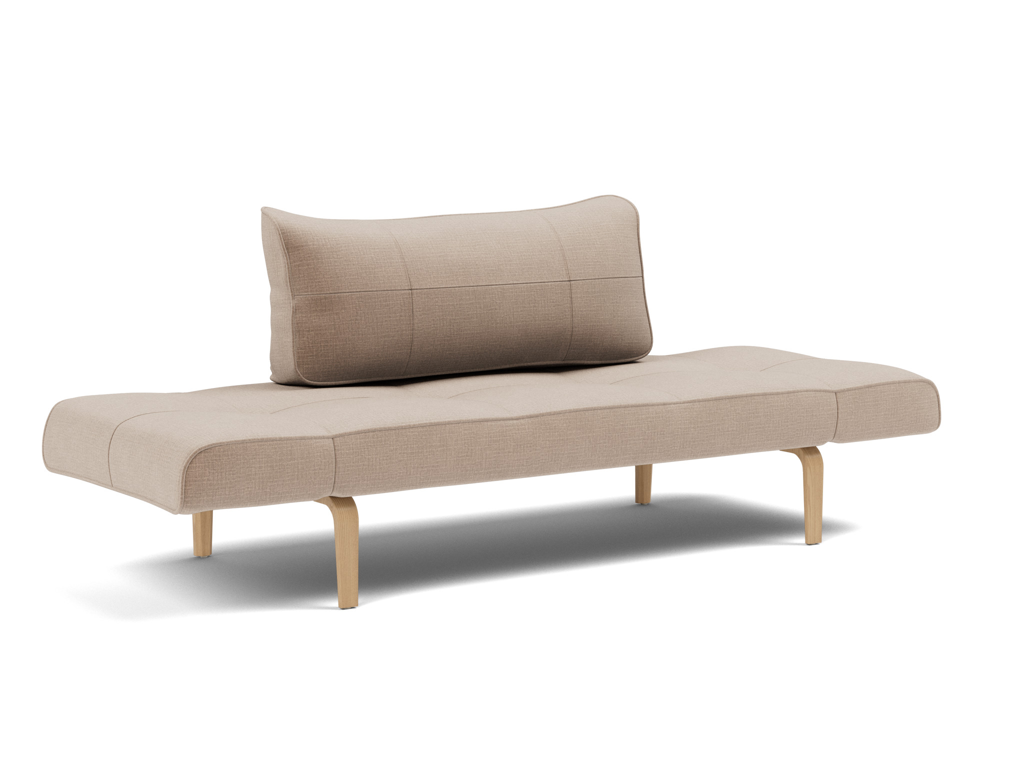 Tagesbett Zeal Chenille Esina 417-Mocha Beine Bow Eiche