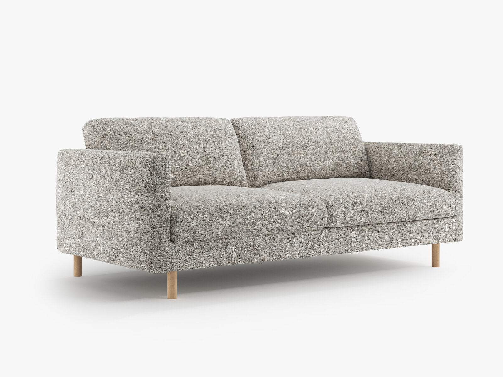 Micadoni Sofa Eden 3-Sitzer Strukturierter Stoff Beige Melange