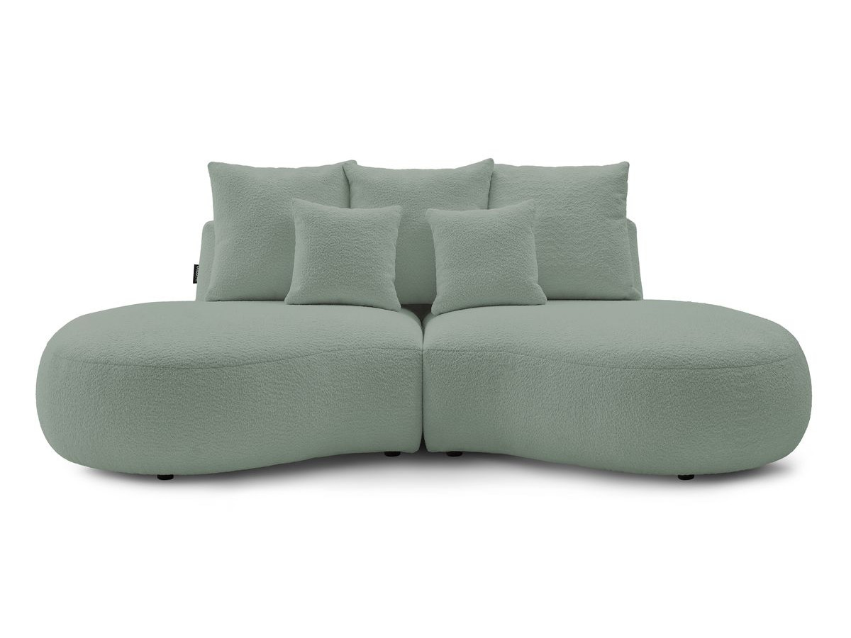 Bobochic Saint-germain Sofa 3-Sitzer Bouclé-Stoff Grün