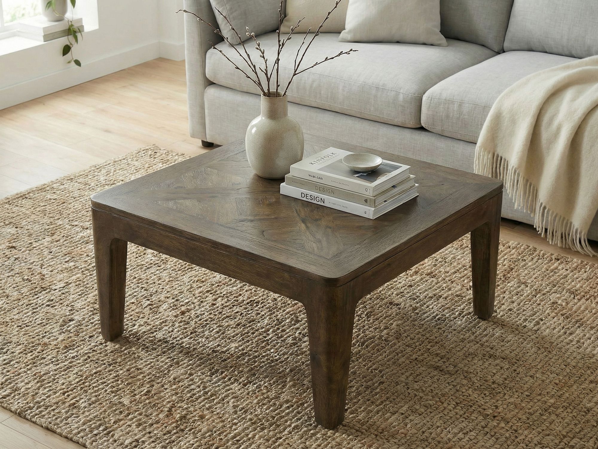 Couchtisch Snarum Mango Massivholz 60 × 60 × 32 cm