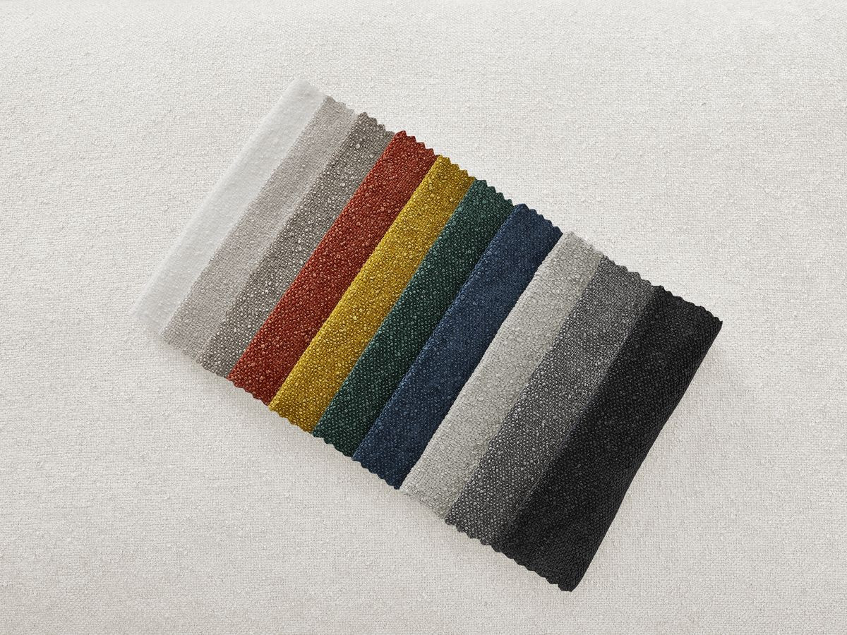 Bobochic Chelsea Schlafsofa 3-Sitzer Strukturstoff Weiß, Liegefläche 140 × 200 cm