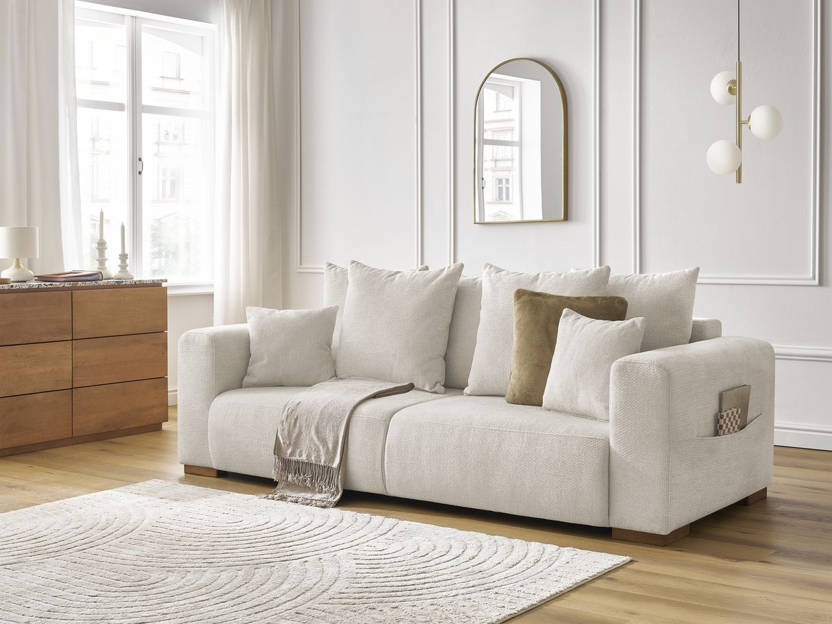 Bobochic Sidonie Sofa 3-Sitzer Melange-Stoff Beige