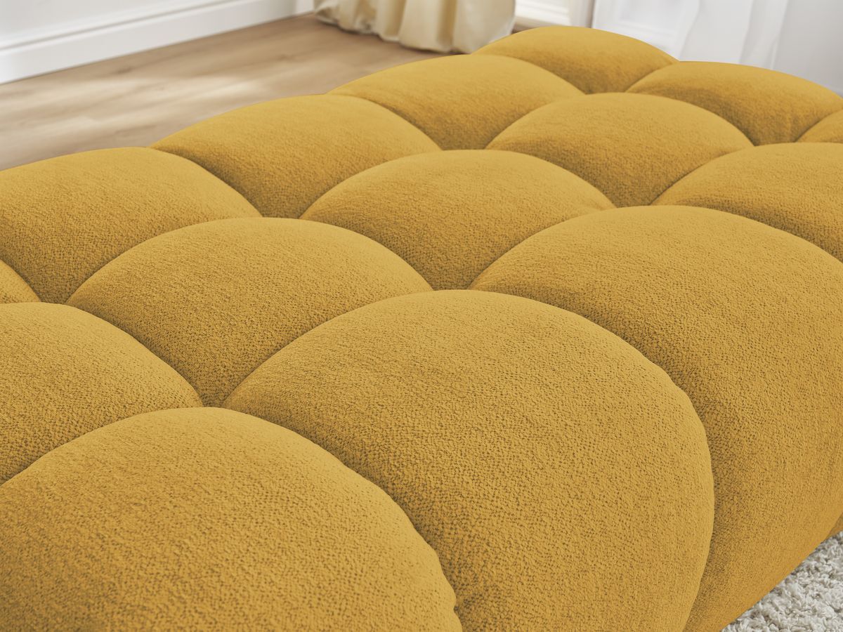 Bobochic Everest Pouf 166 × 100 cm Melange-Stoff Gelb