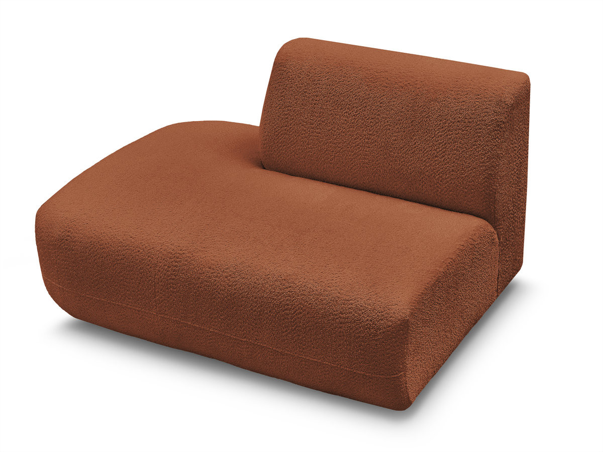 Bobochic Anda Sofamodul 2-Sitzer Chenille Orange Ecke links