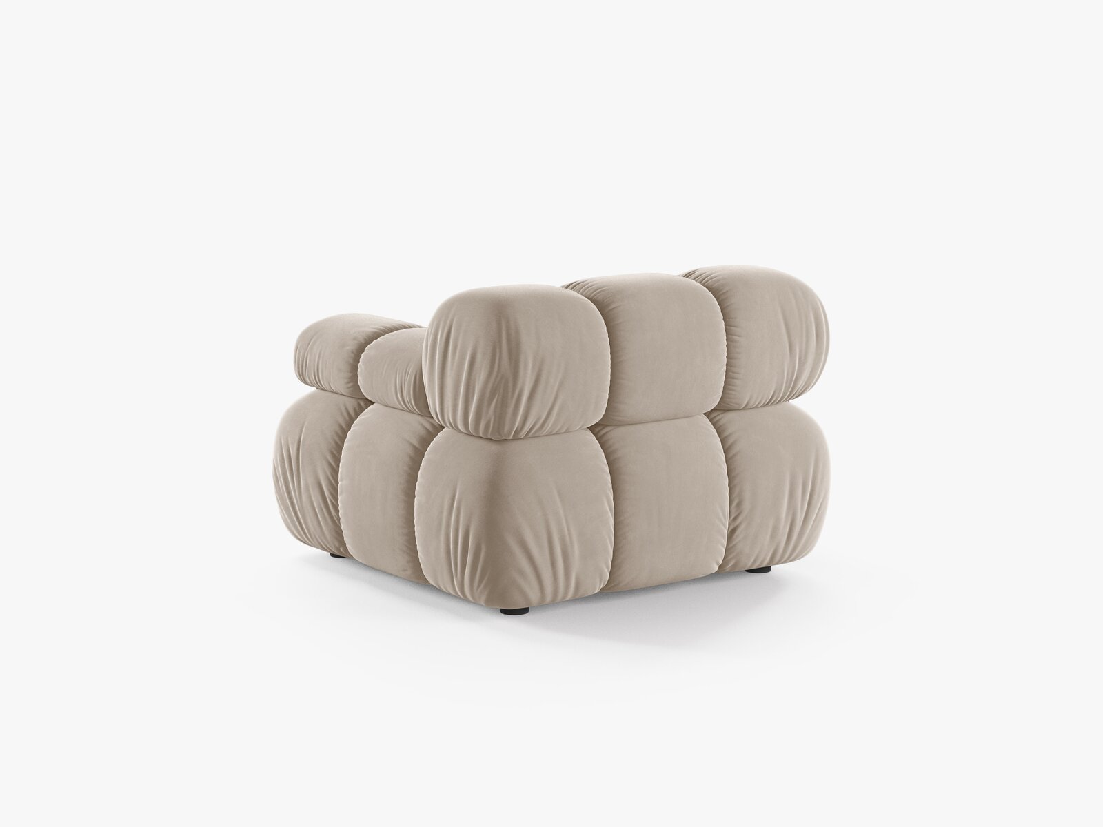 Micadoni Eckmodul Bellis Rechts Samt Bluvel Dunkelbeige