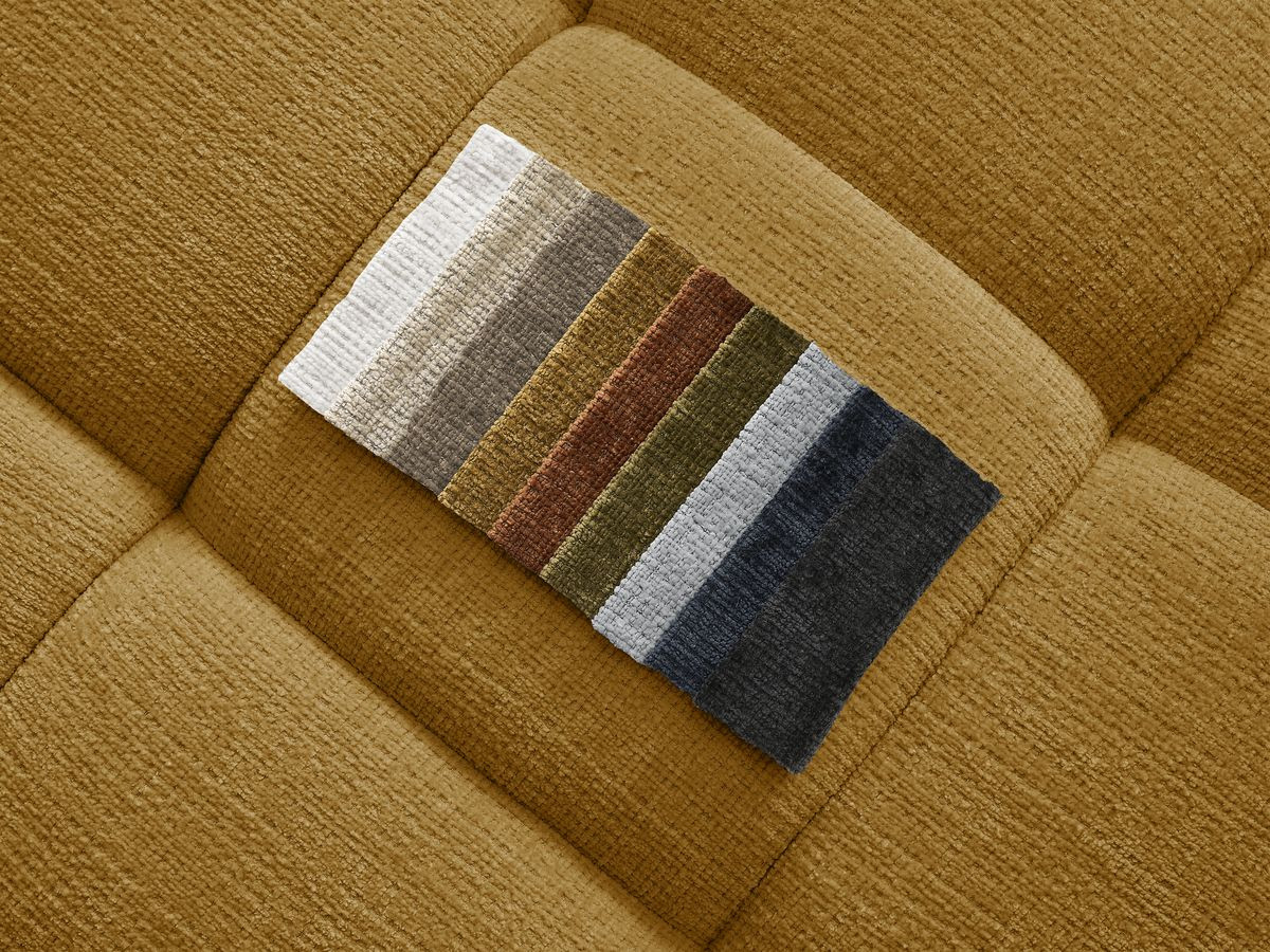 Bobochic Ivane Ecksofa Strukturstoff Gelb Ecke rechts